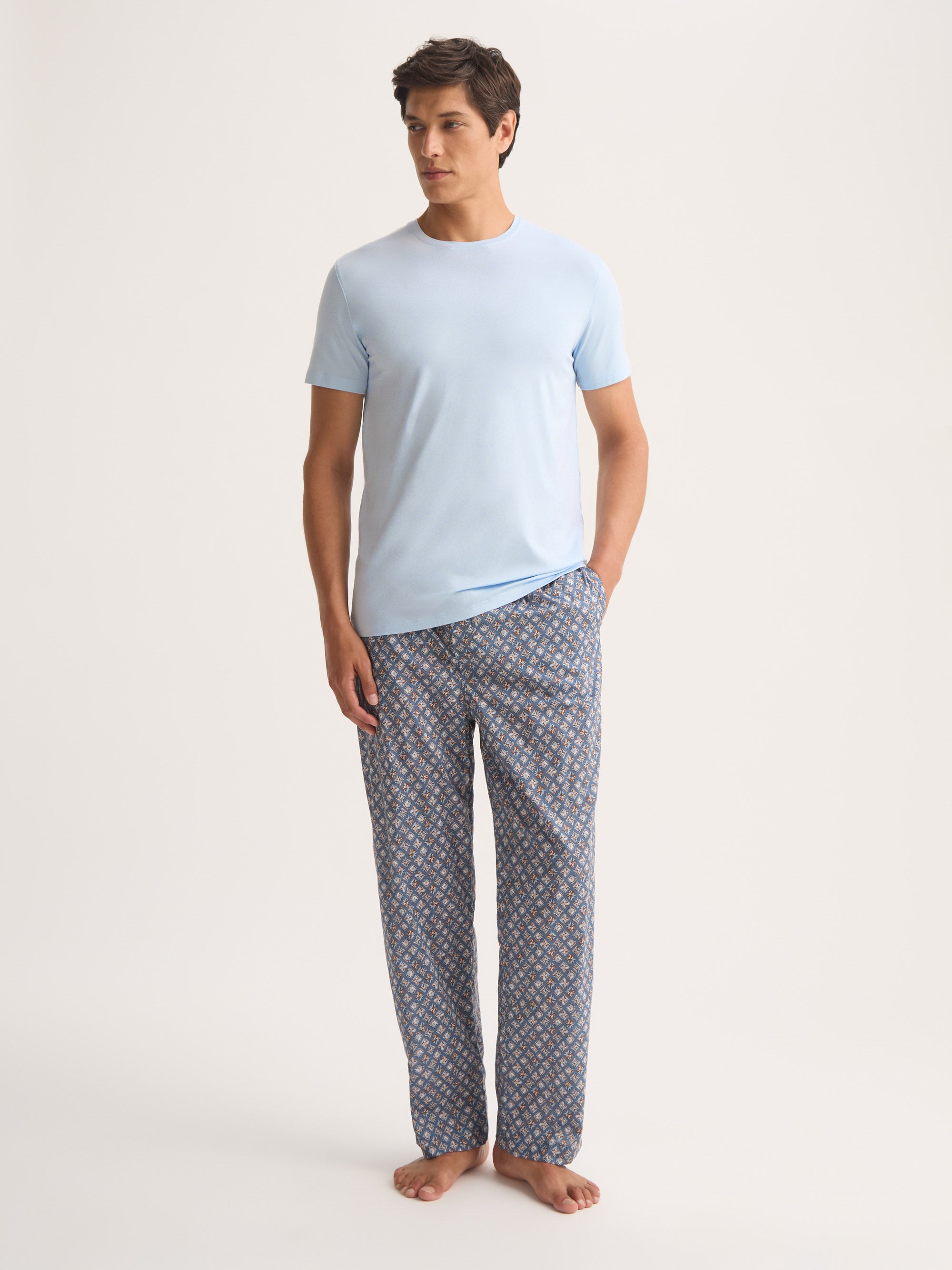 Men's T-Shirt Basel Micro Modal Stretch Light Blue