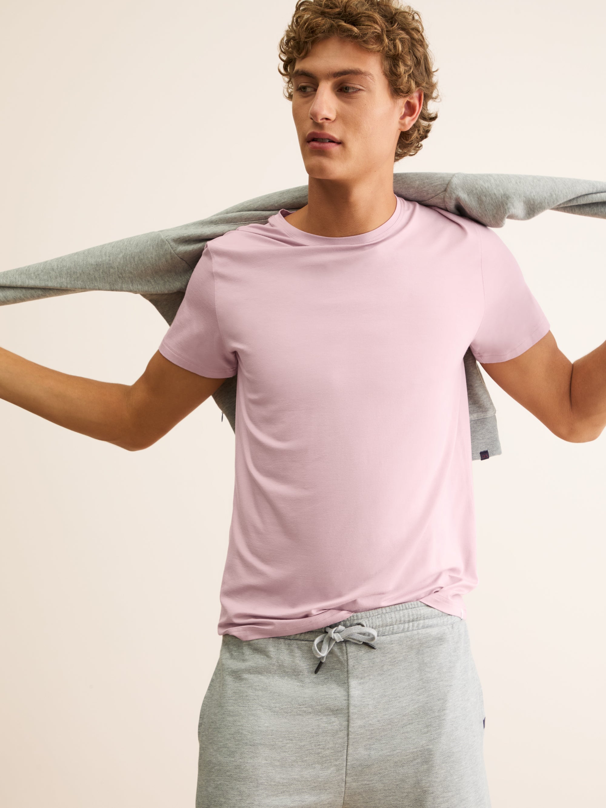 Men's T-Shirt Basel Micro Modal Stretch Pink