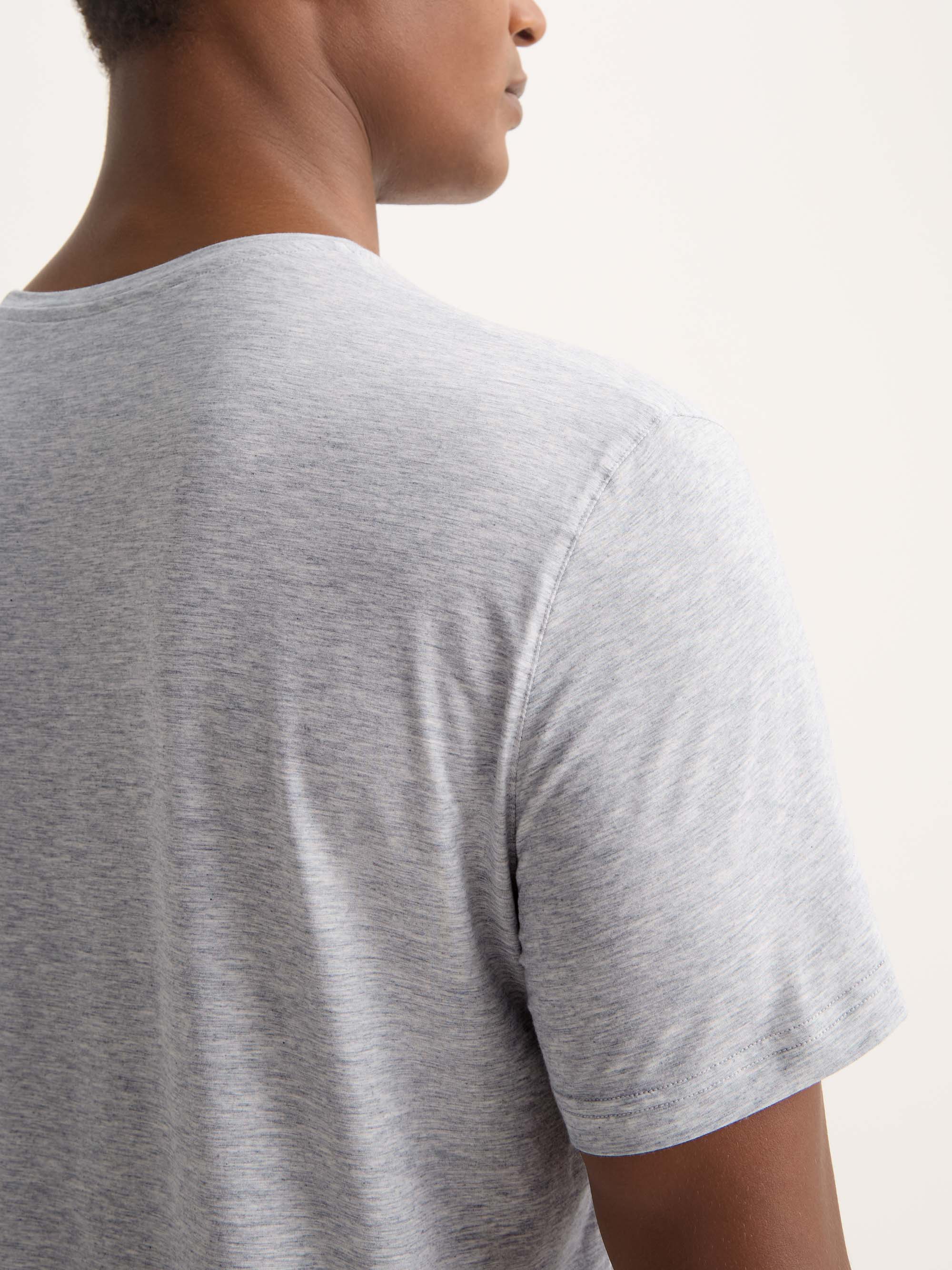 Men's T-Shirt Ethan Micro Modal Stretch Silver Marl