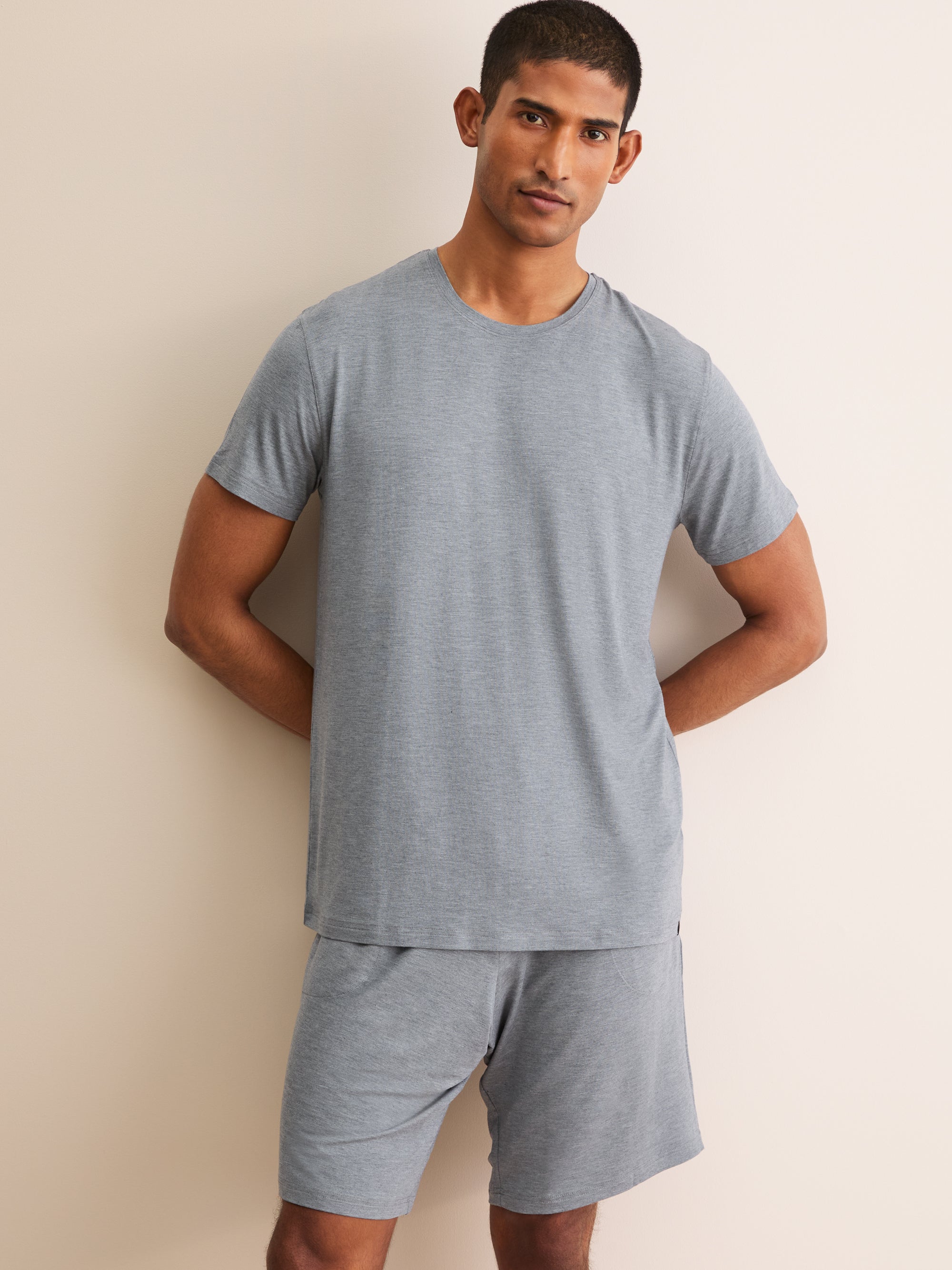 Men's T-Shirt Marlowe Micro Modal Stretch Charcoal Marl