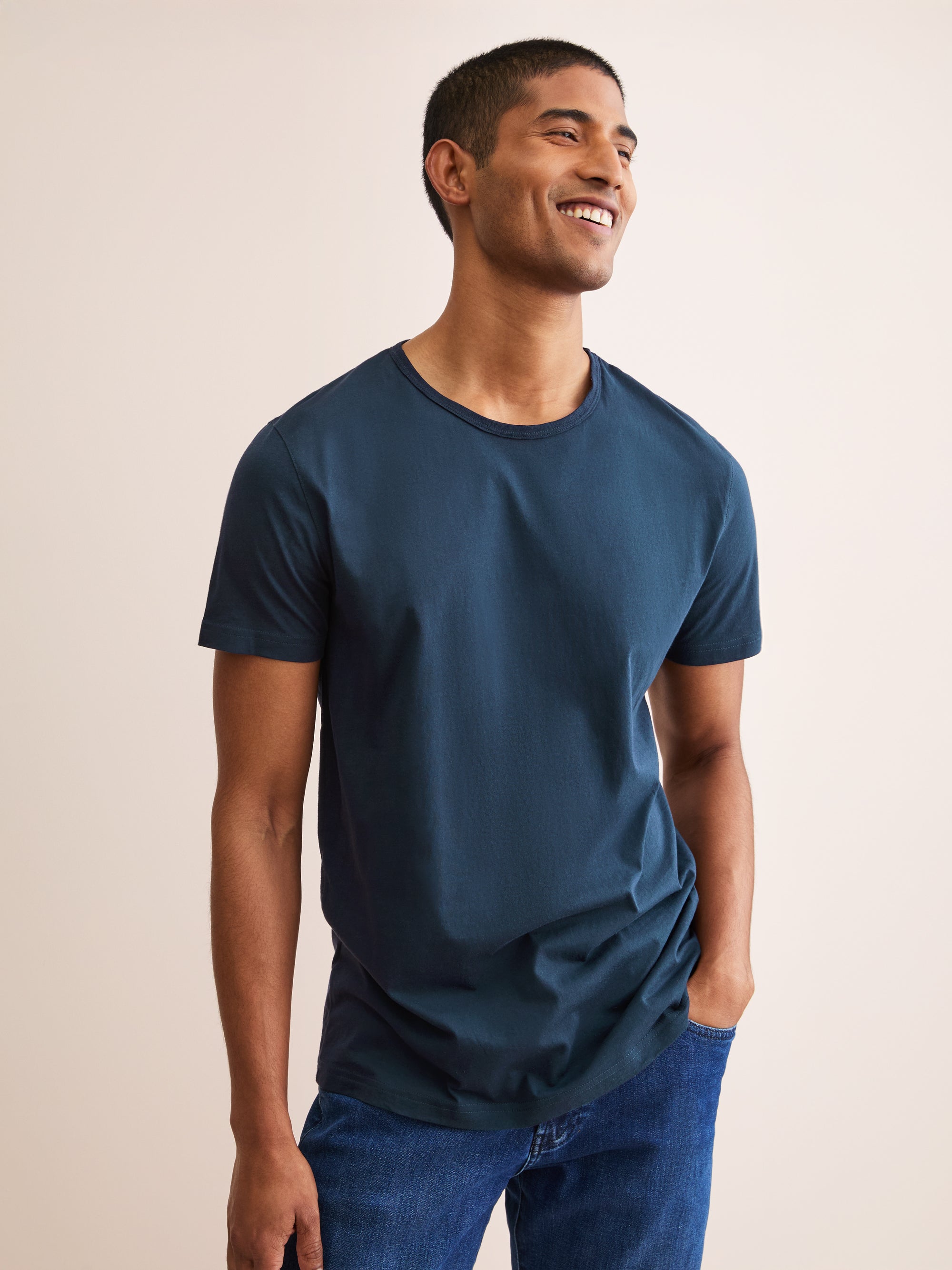 Men's T-Shirt Riley Pima Cotton Navy