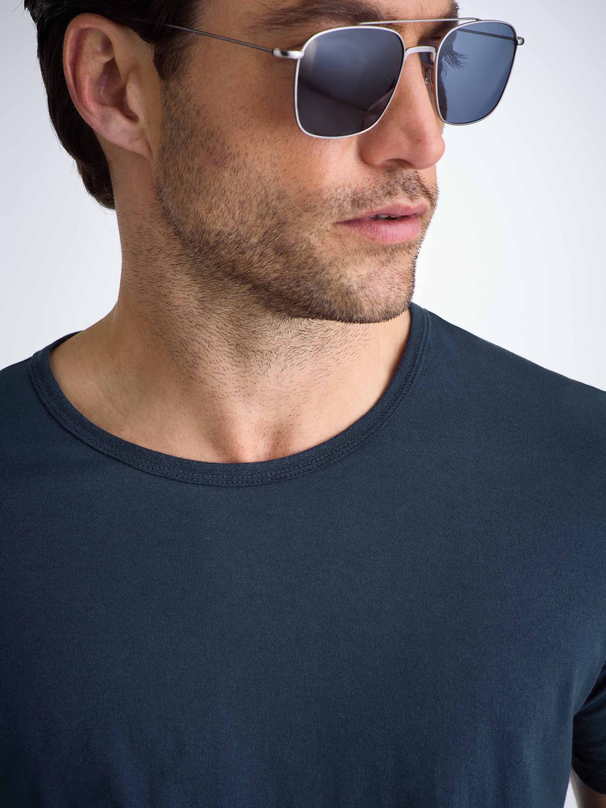 Men's T-Shirt Riley Pima Cotton Navy