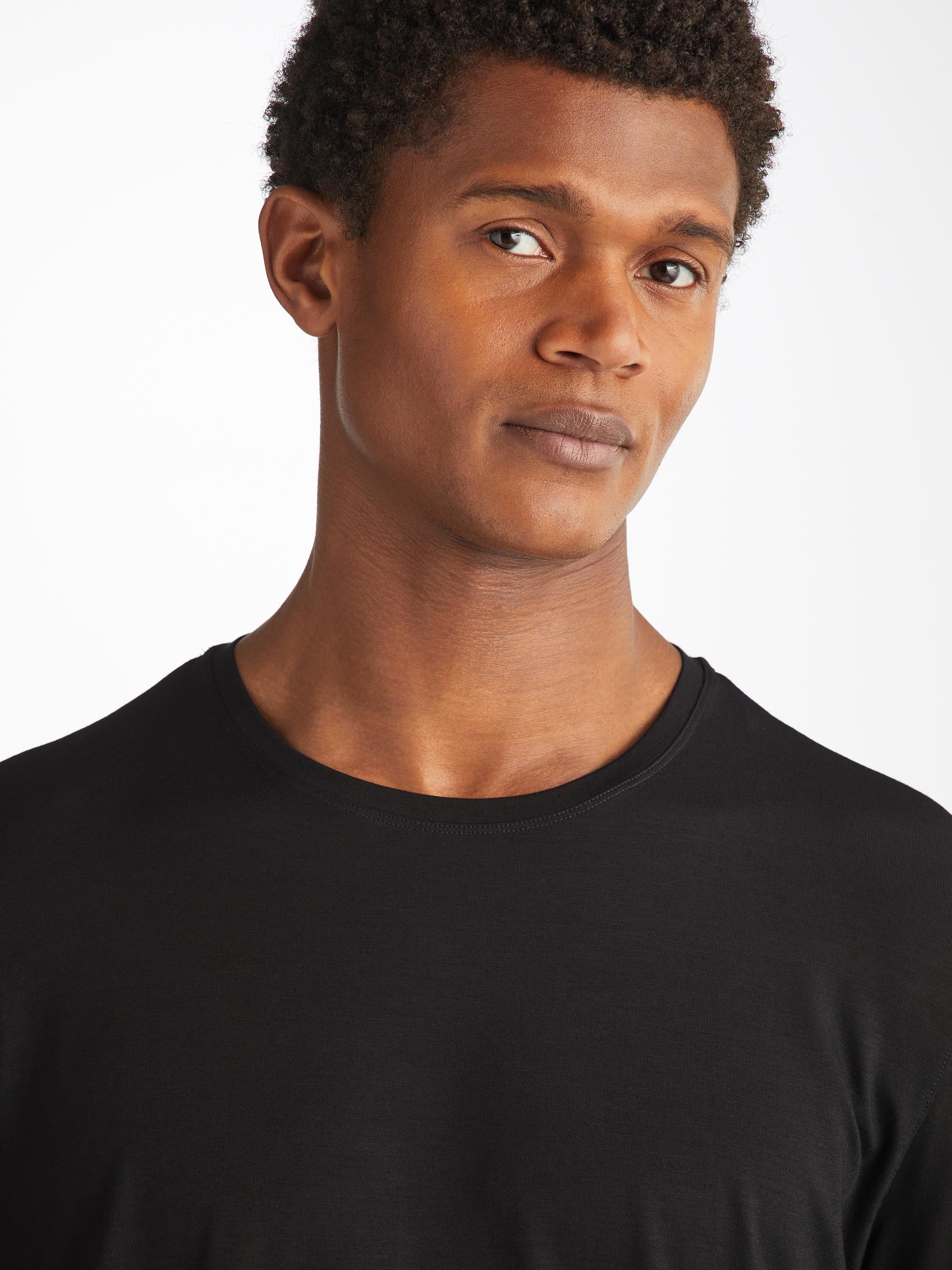 Men's Long Sleeve T-Shirt Basel Micro Modal Stretch Black