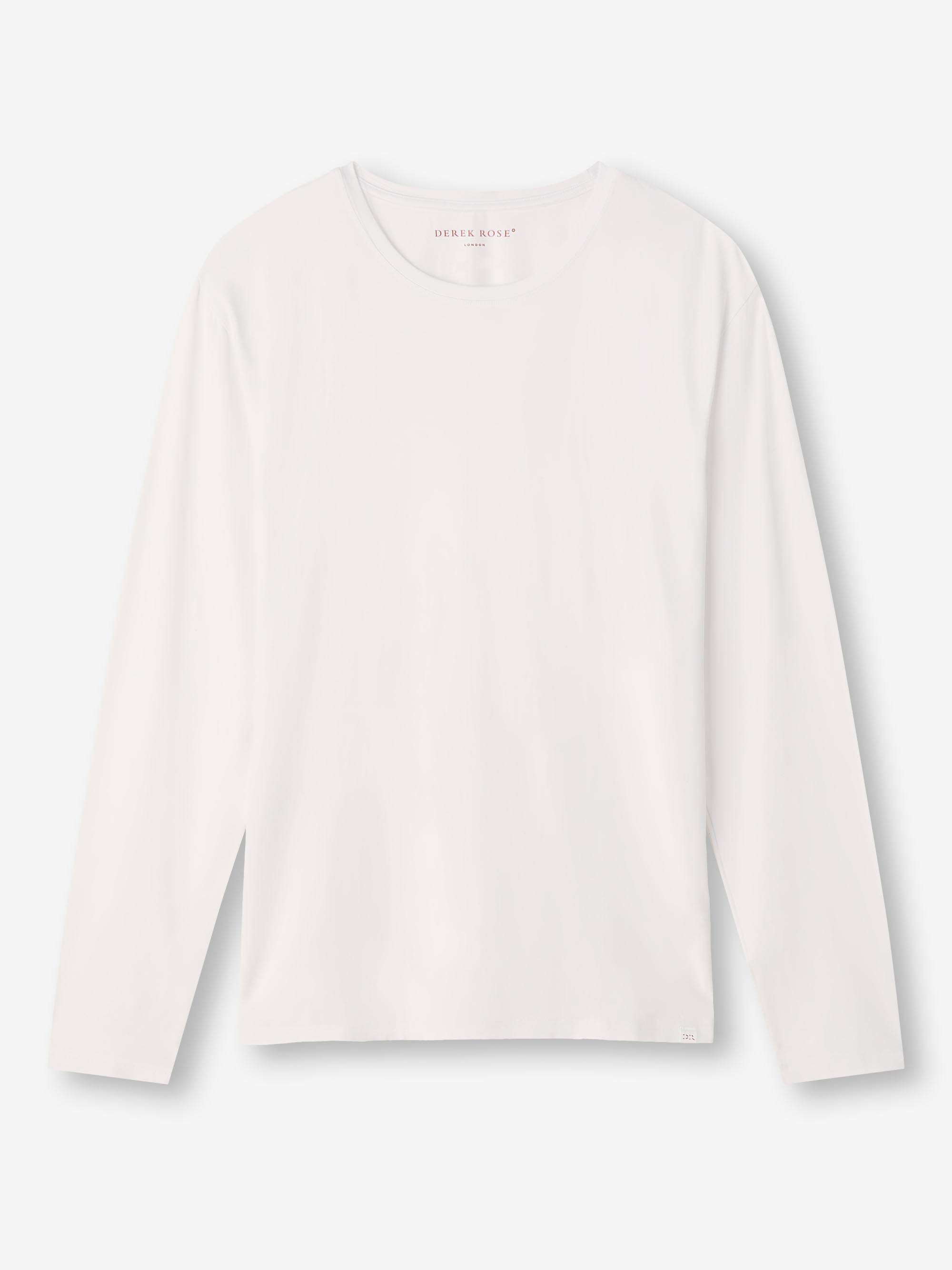 Men's Long Sleeve T-Shirt Basel Micro Modal Stretch White
