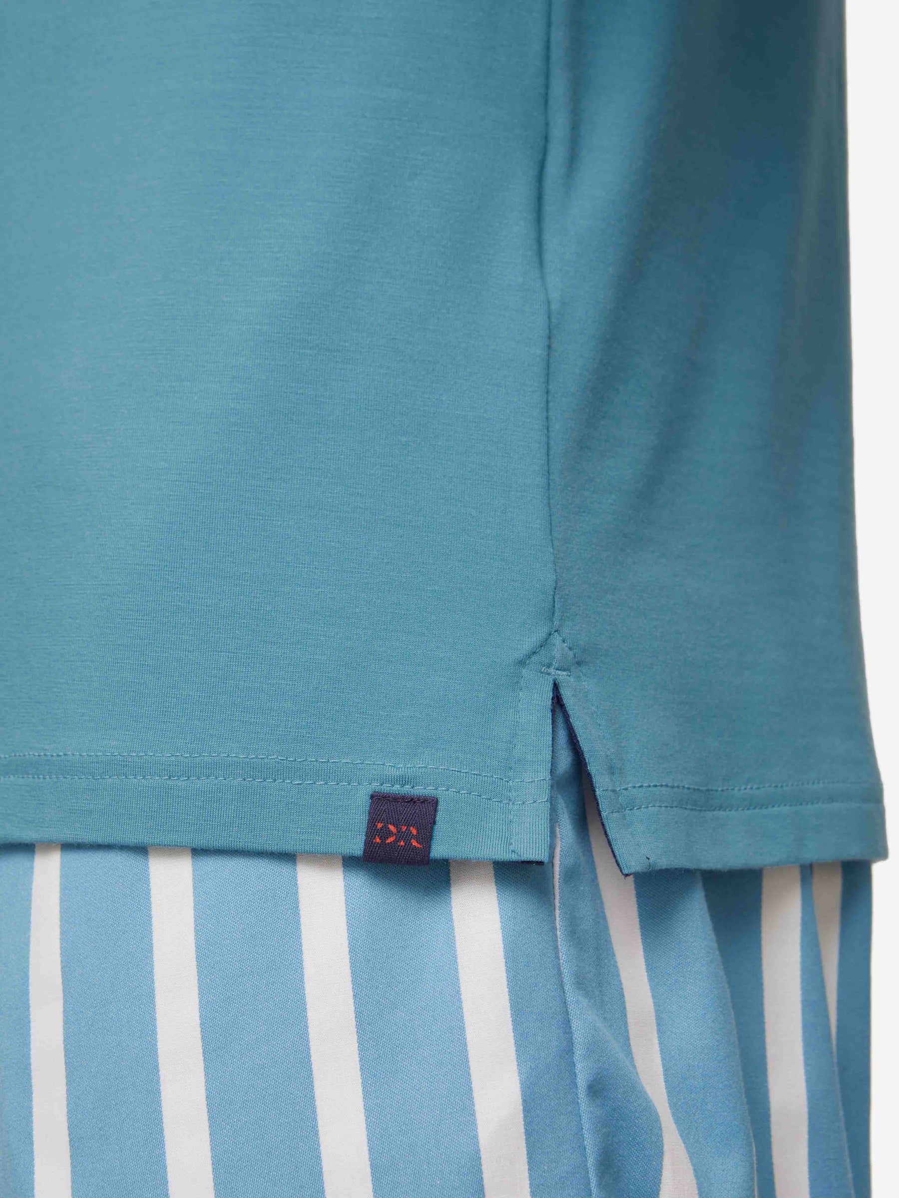 Men's Long Sleeve T-Shirt Basel Micro Modal Stretch Harbour Blue
