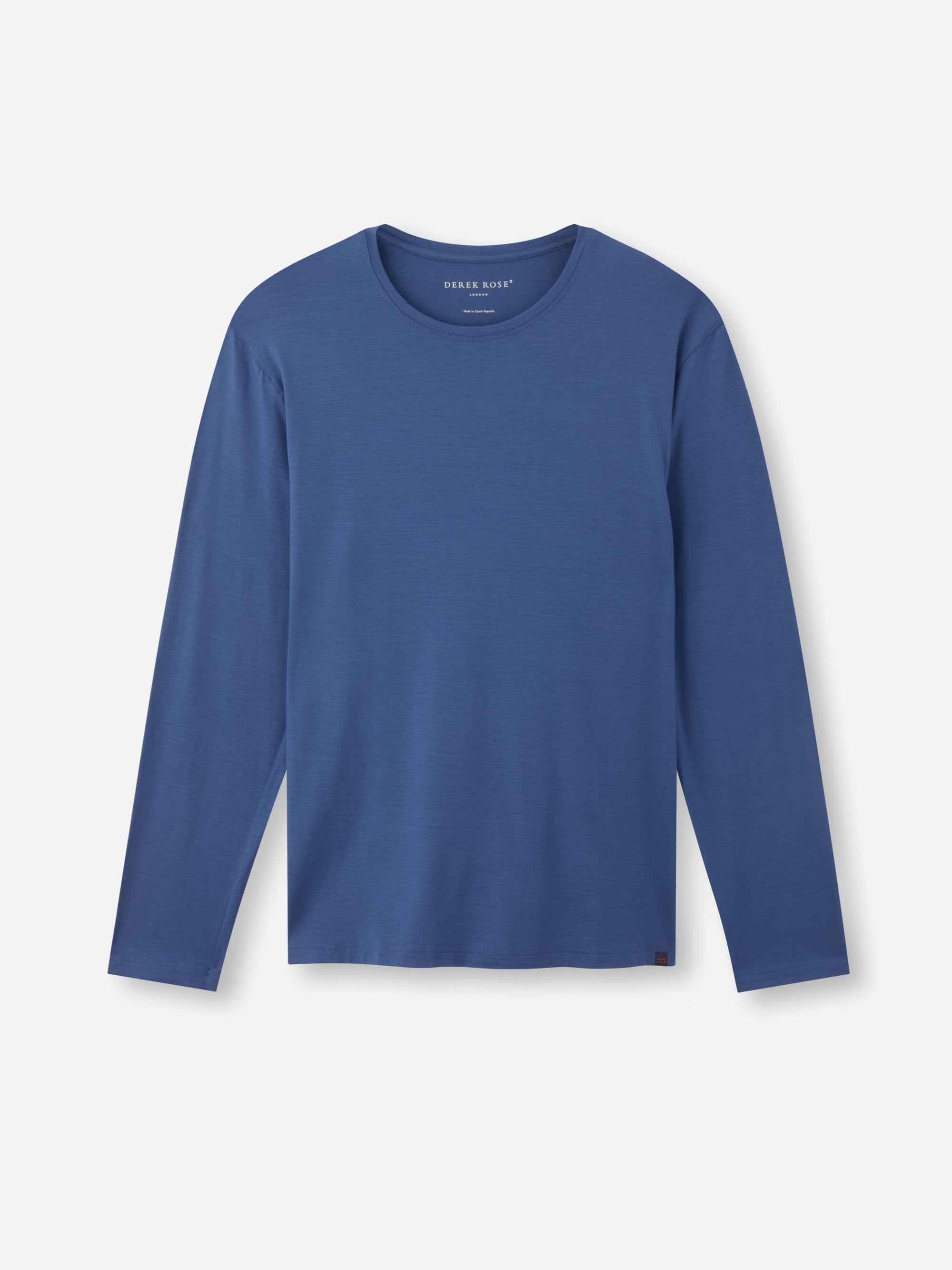 Men's Long Sleeve T-Shirt Basel Micro Modal Stretch Sapphire