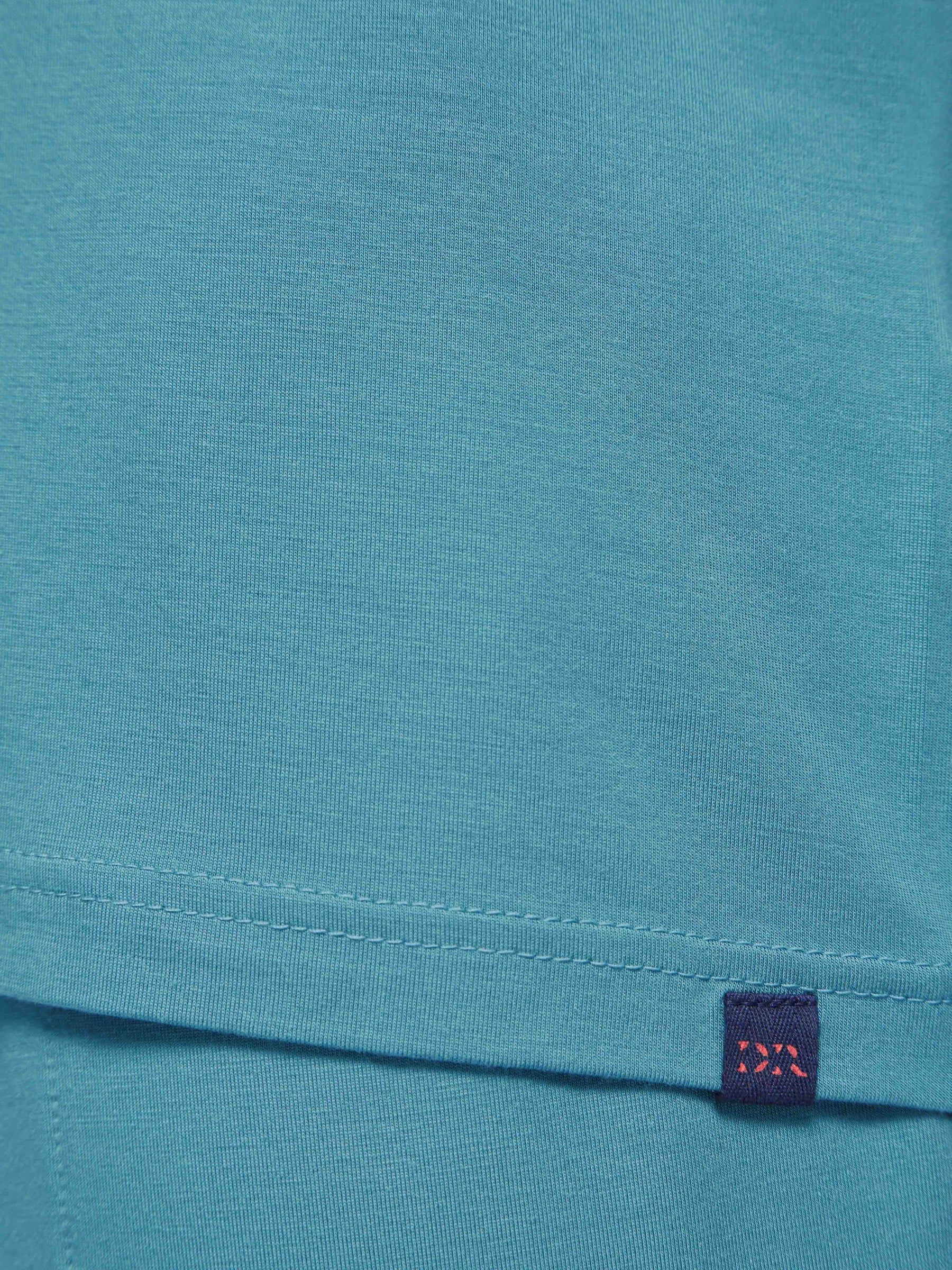 Men's V-Neck T-Shirt Basel Micro Modal Stretch Harbour Blue