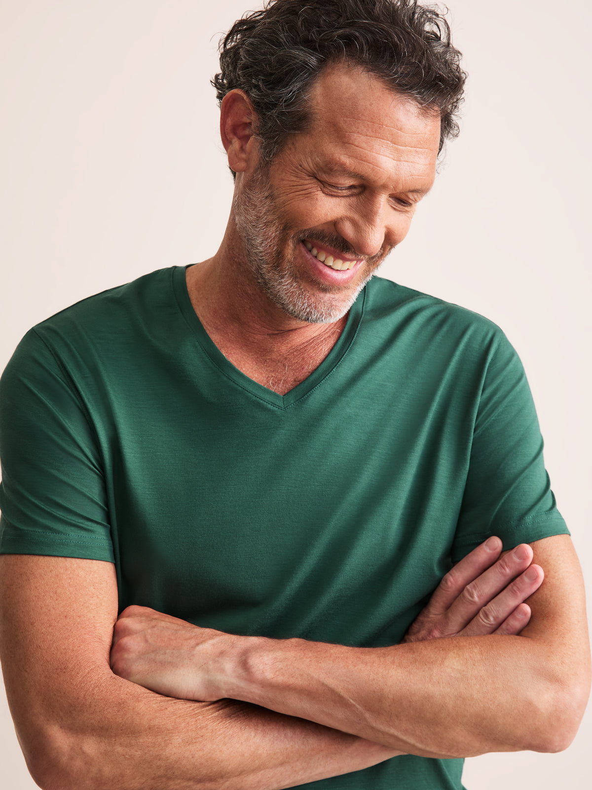 Basel Micro Modal V-Neck T-Shirt Pine Green