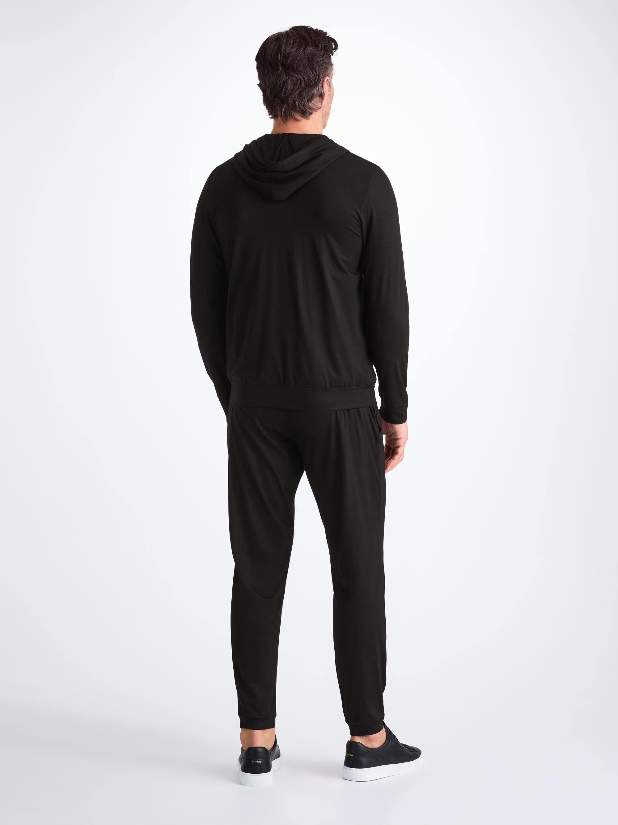 Men's Hoodie Basel Micro Modal Stretch Black
