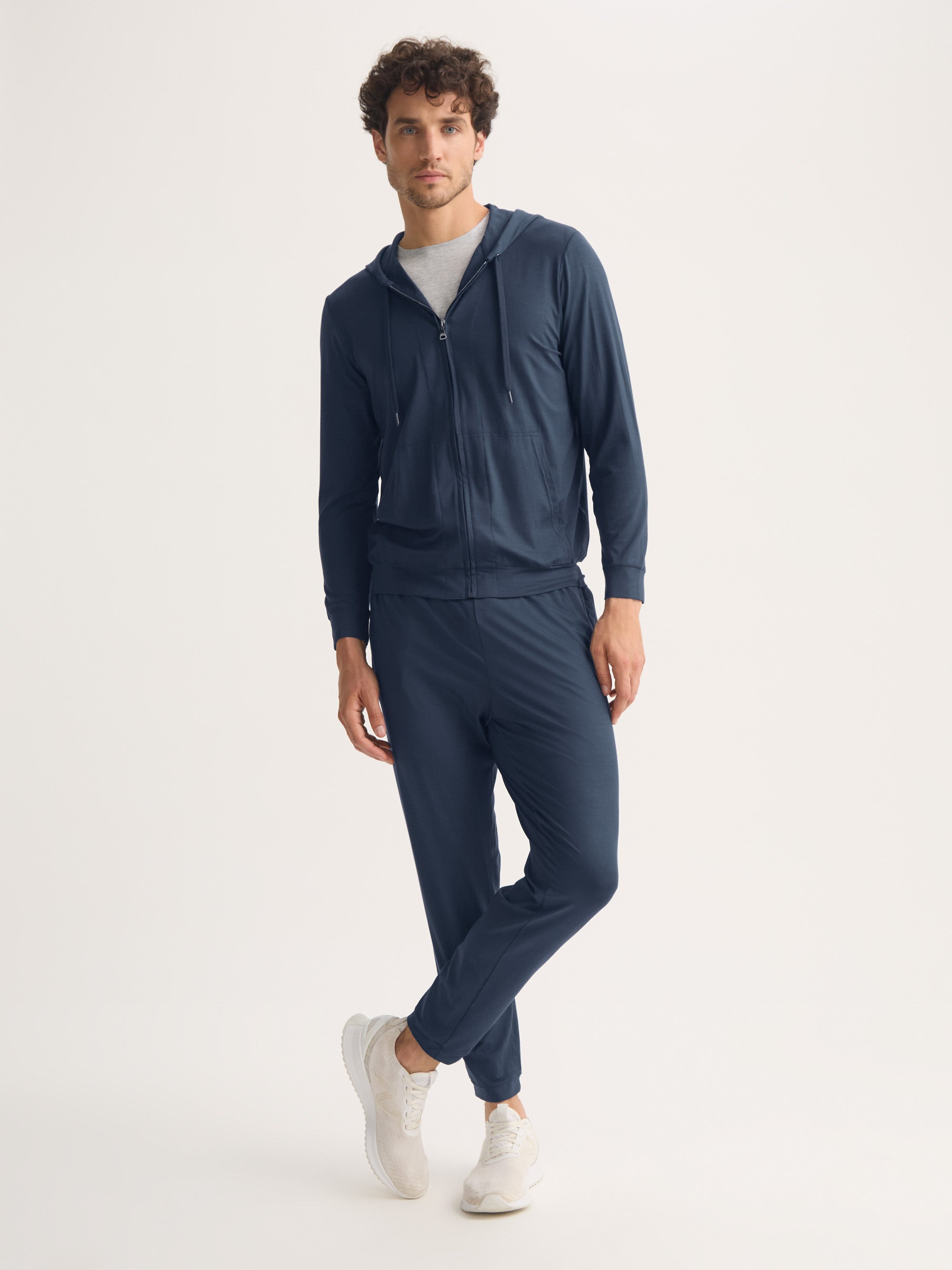 Men's Hoodie Basel Micro Modal Stretch Navy