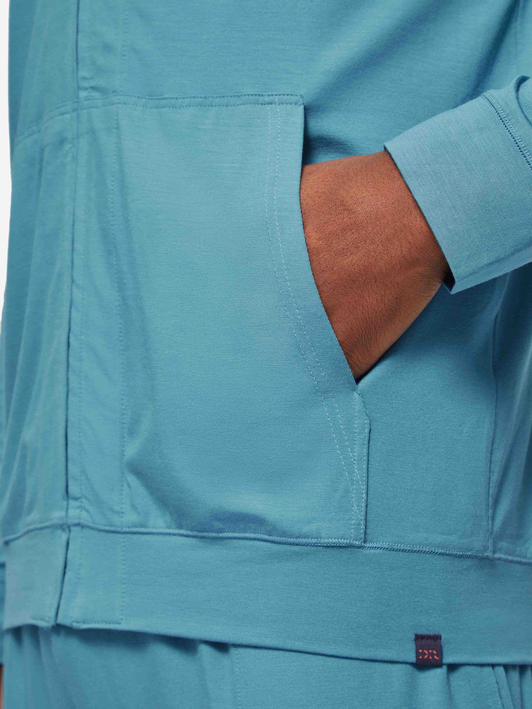 Men's Hoodie Basel Micro Modal Stretch Harbour Blue