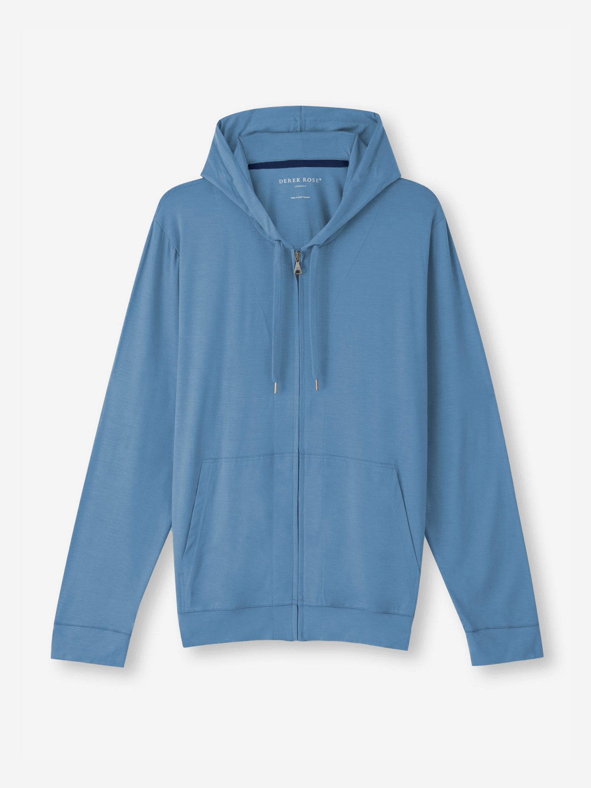 Men's Hoodie Basel Micro Modal Stretch Steel Blue