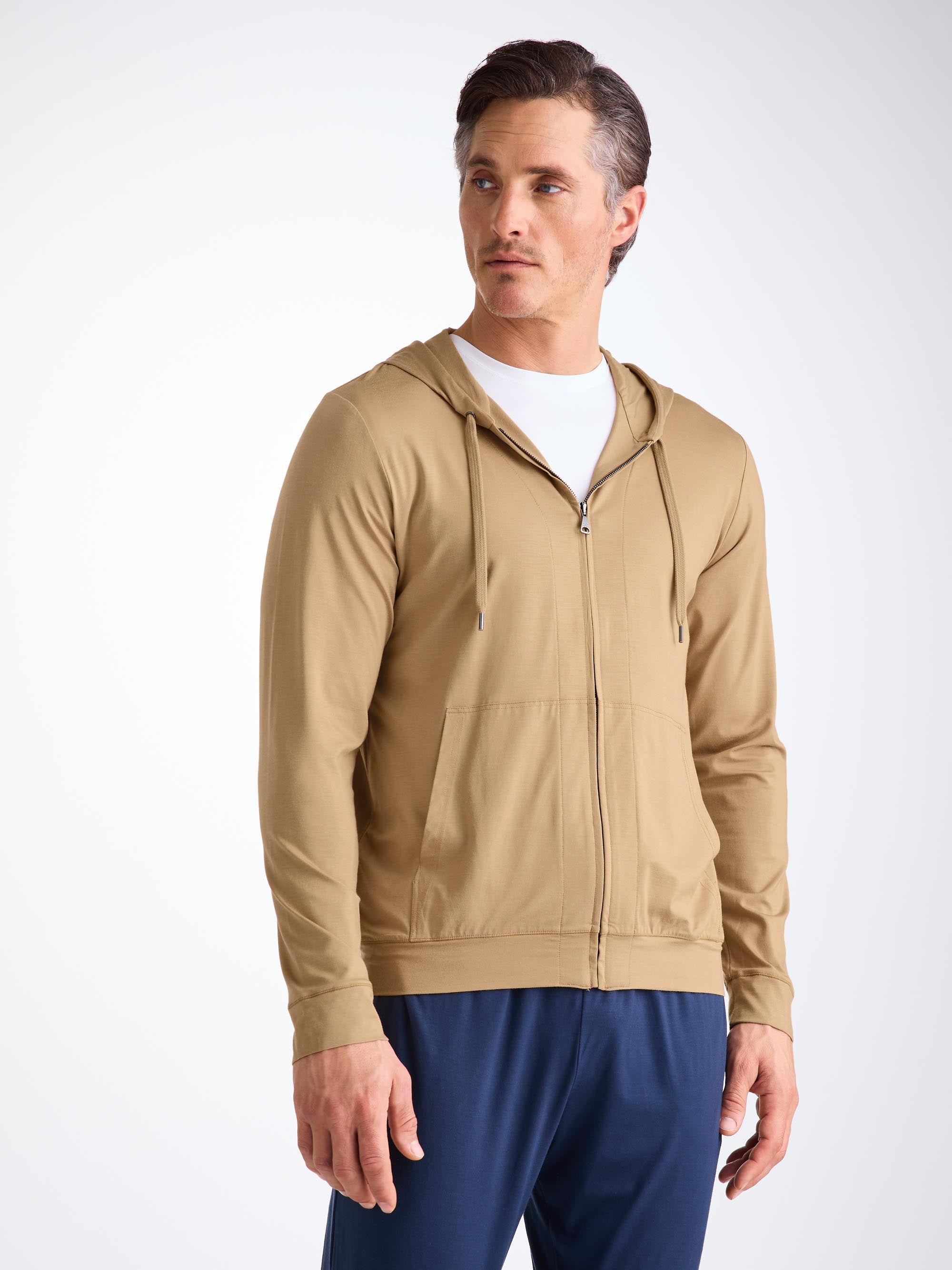 Men's Hoodie Basel Micro Modal Stretch Camel