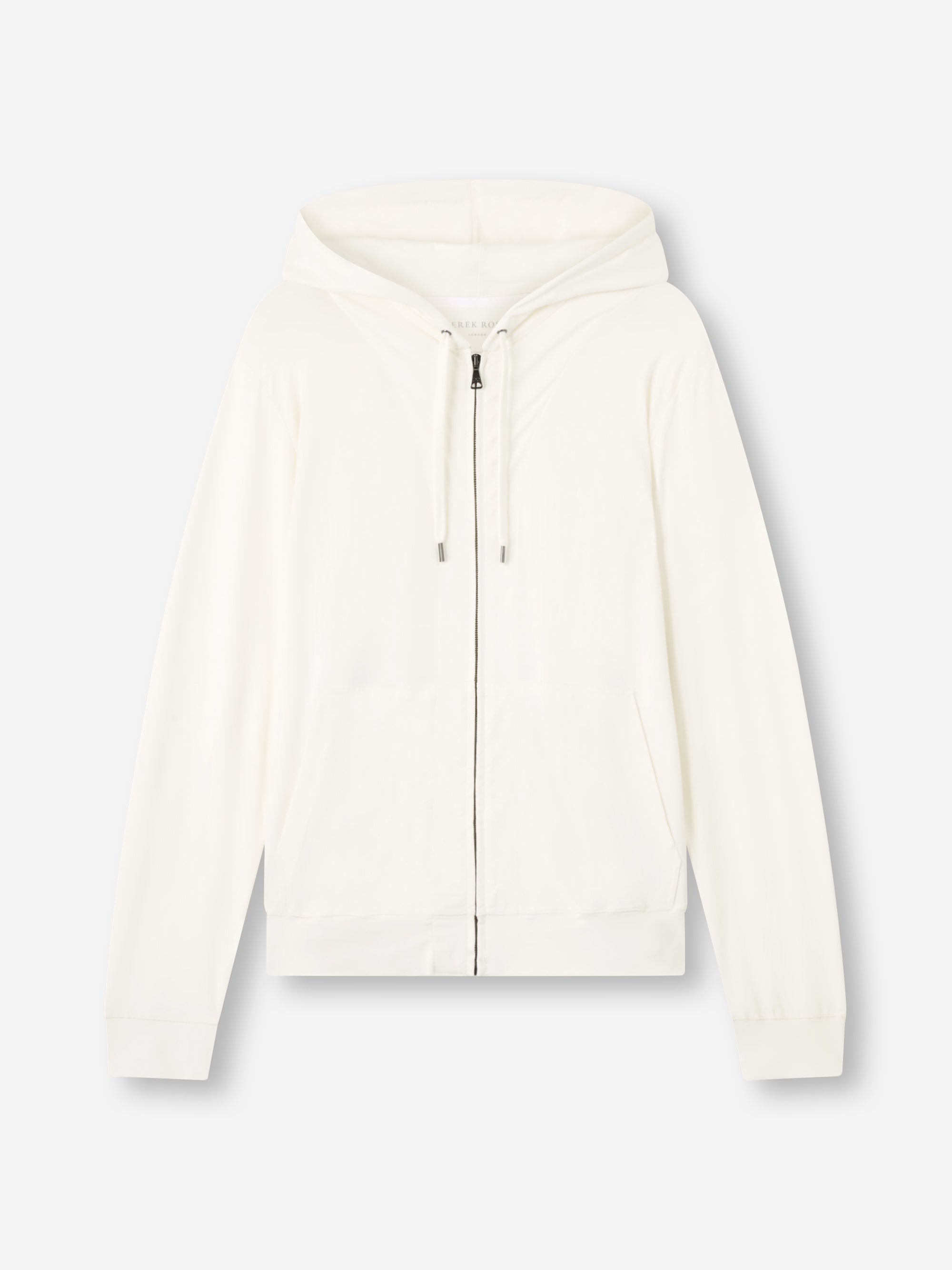 Men's Zip Up Hoodie Basel Micro Modal Stretch Vanilla