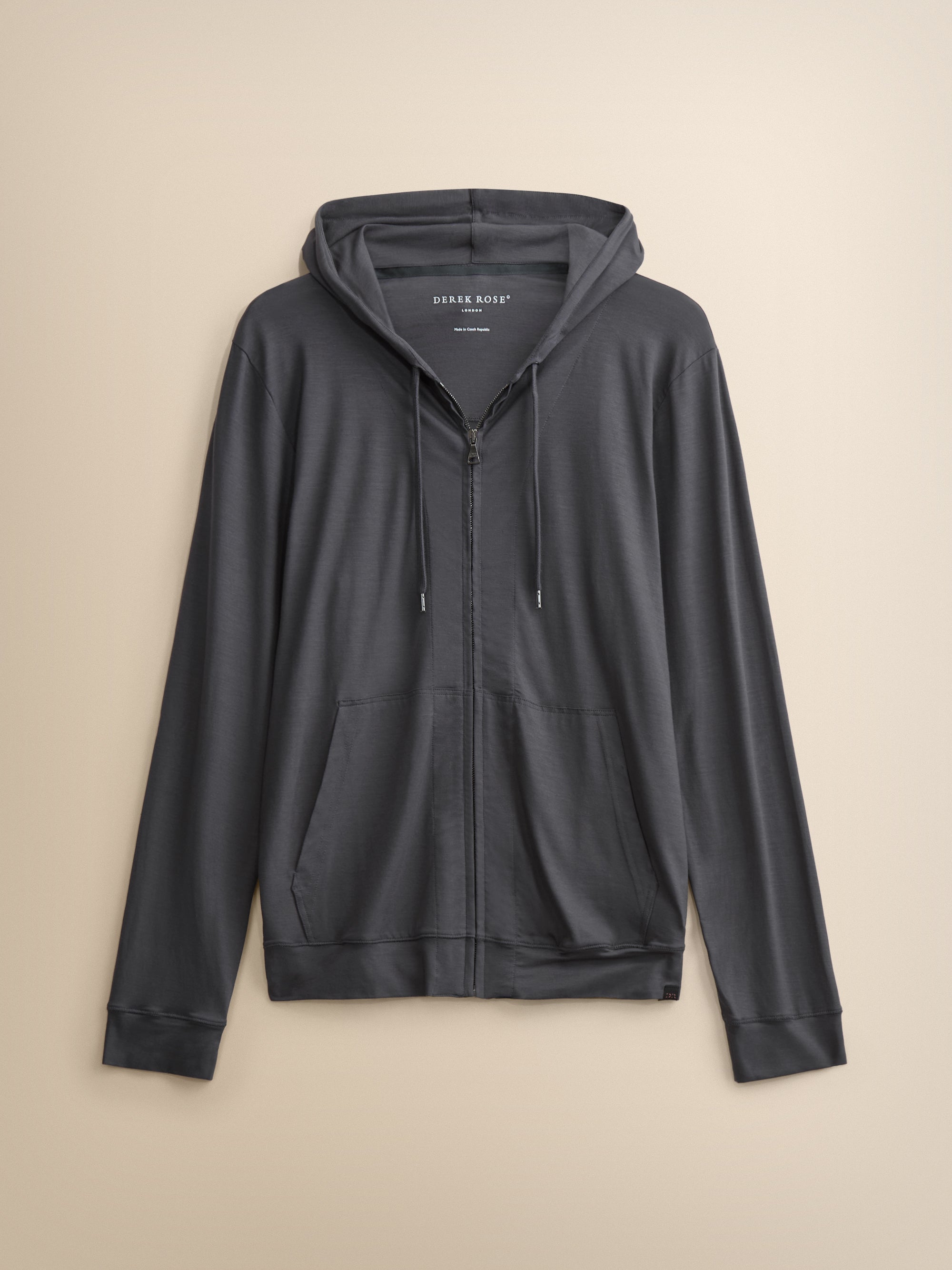Basel Micro Modal Zip Up Hoodie Elephant Gray