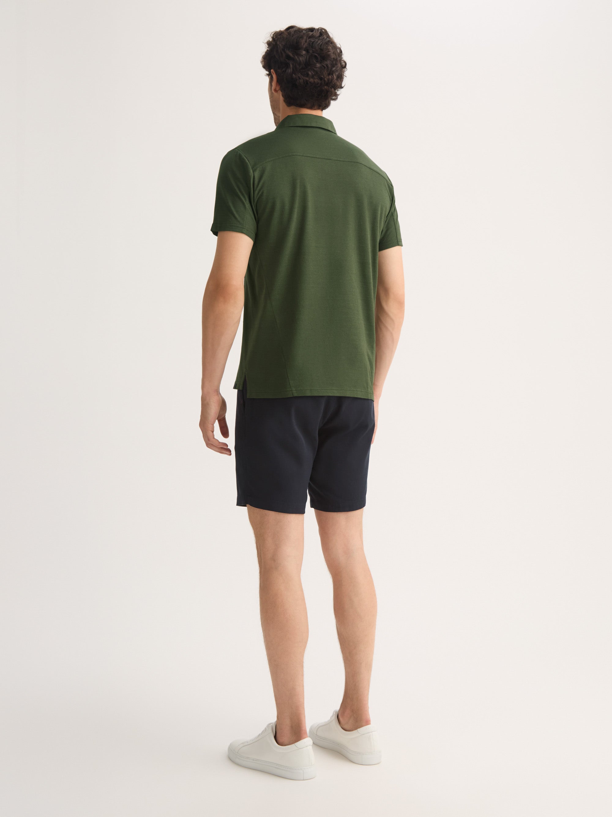Men's Polo Shirt Ramsay Pique Cotton Lyocell Green
