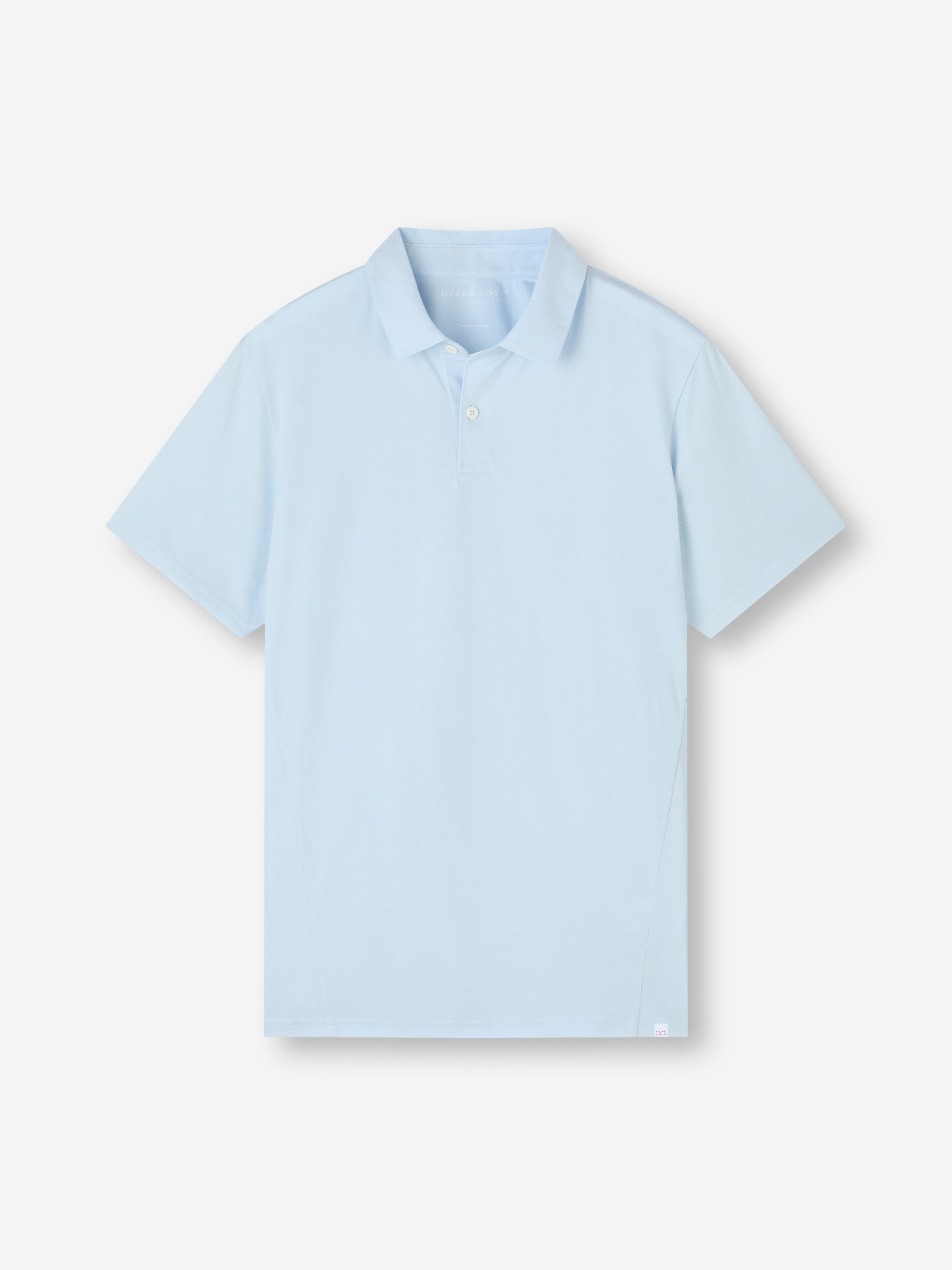 Men's Polo Shirt Ramsay Pique Cotton Lyocell Sky