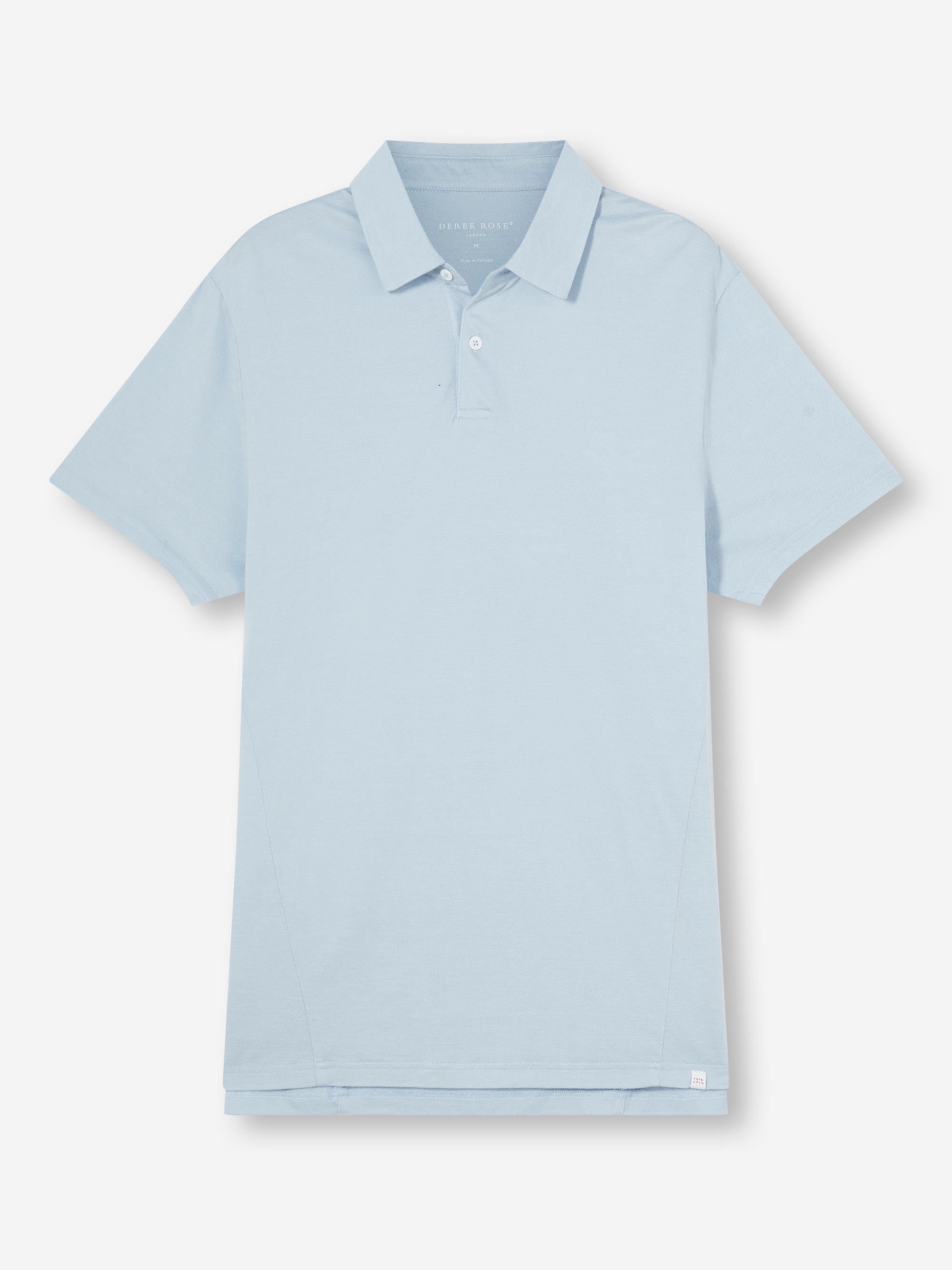 Men's Polo Shirt Ramsay 2 Pique Cotton Tencel Sky