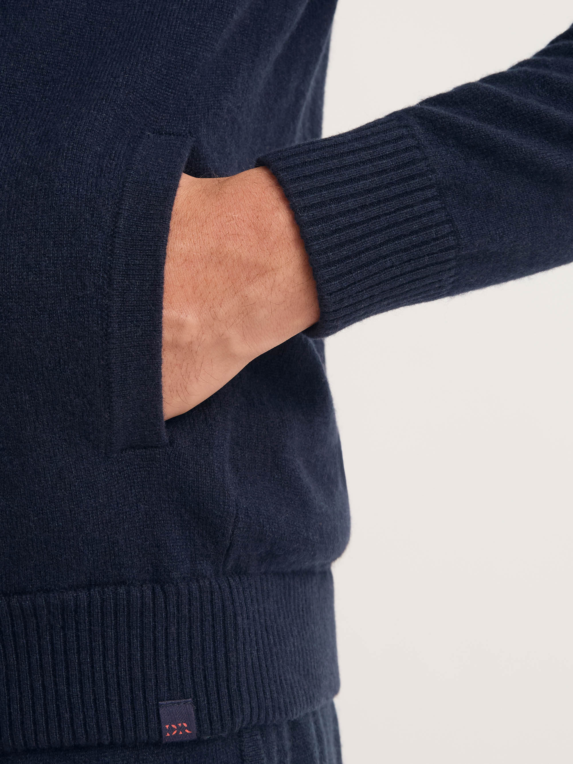 Men's Zip Up Hoodie Finley Cashmere Navy