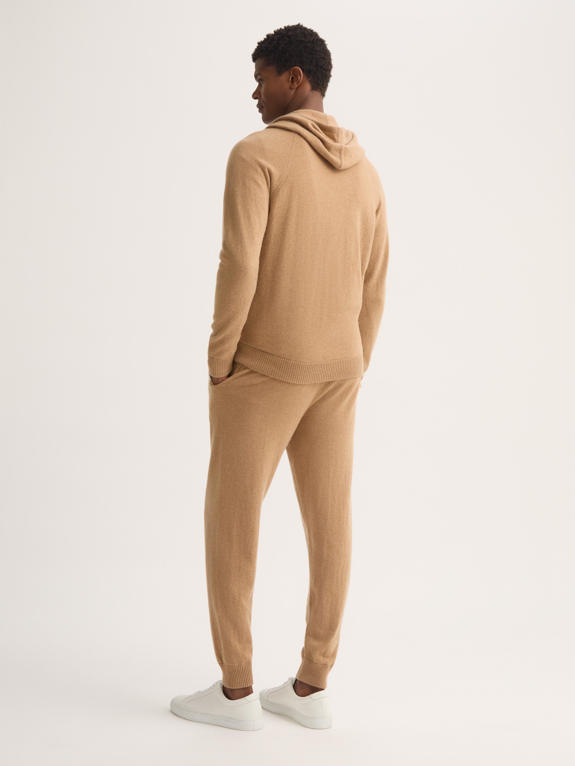 Men's Zip Up Hoodie Finley Cashmere Camel