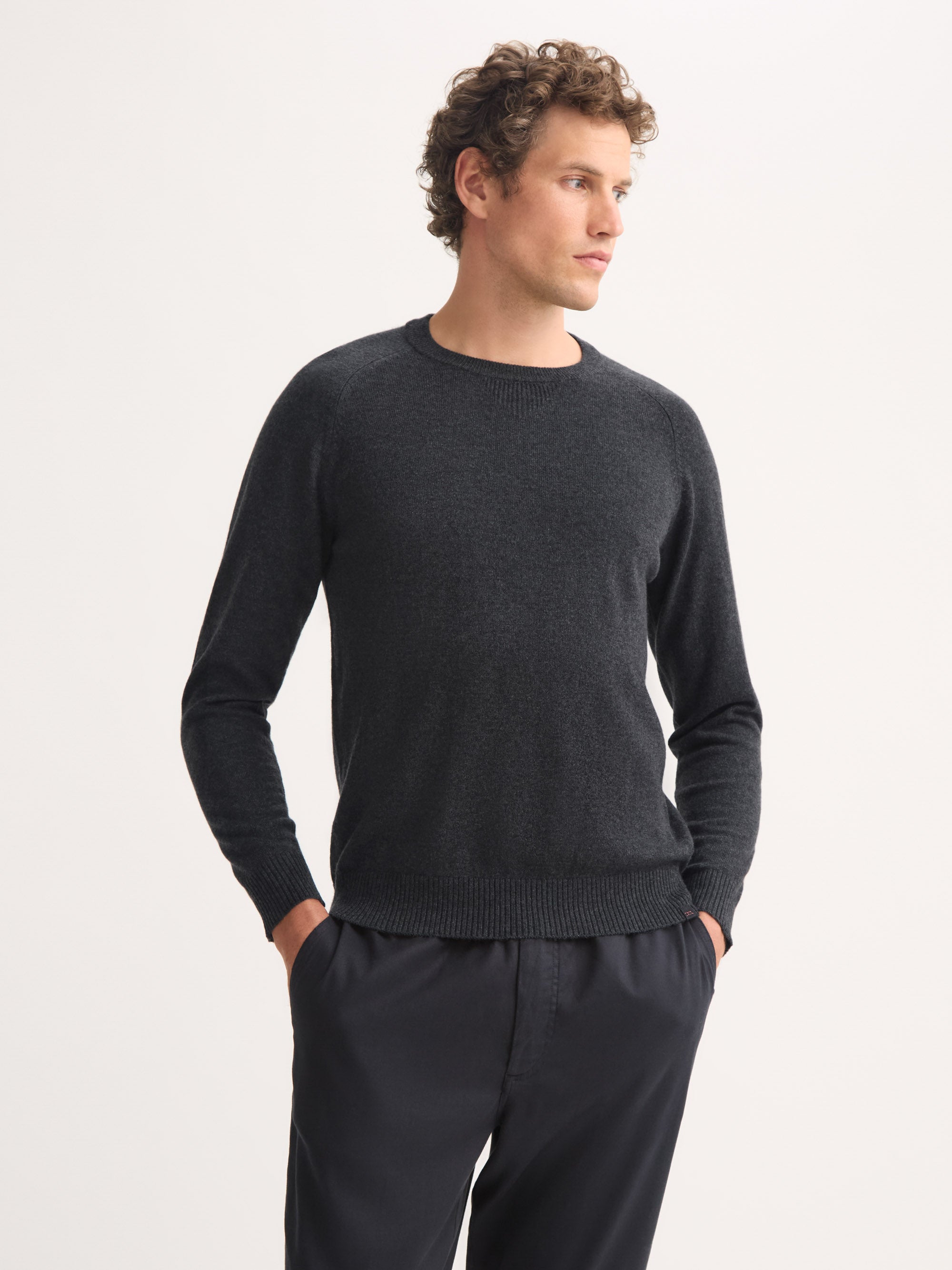 Men's Sweater Finley Cashmere Charcoal