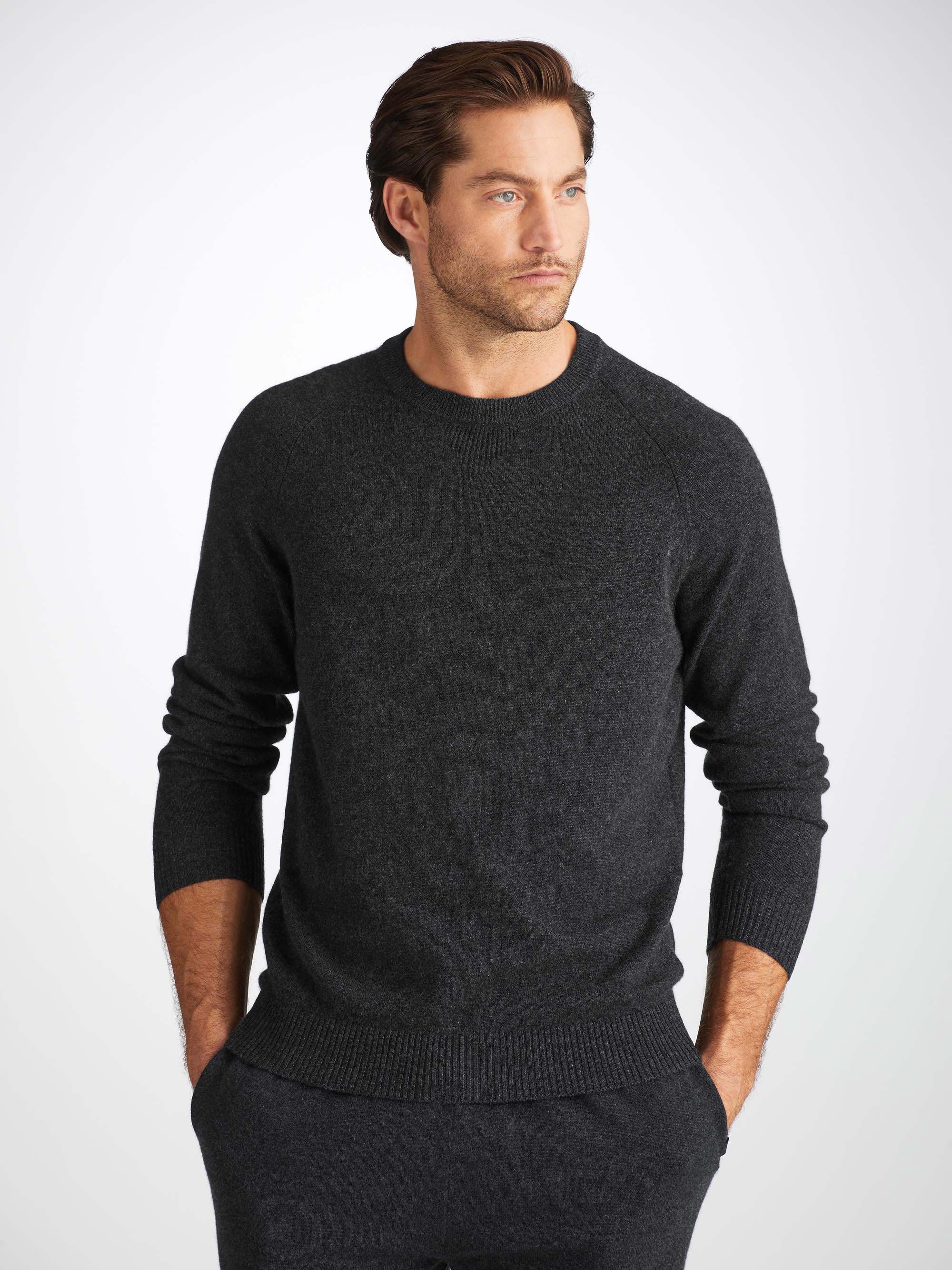 Men's Sweater Finley Cashmere Charcoal