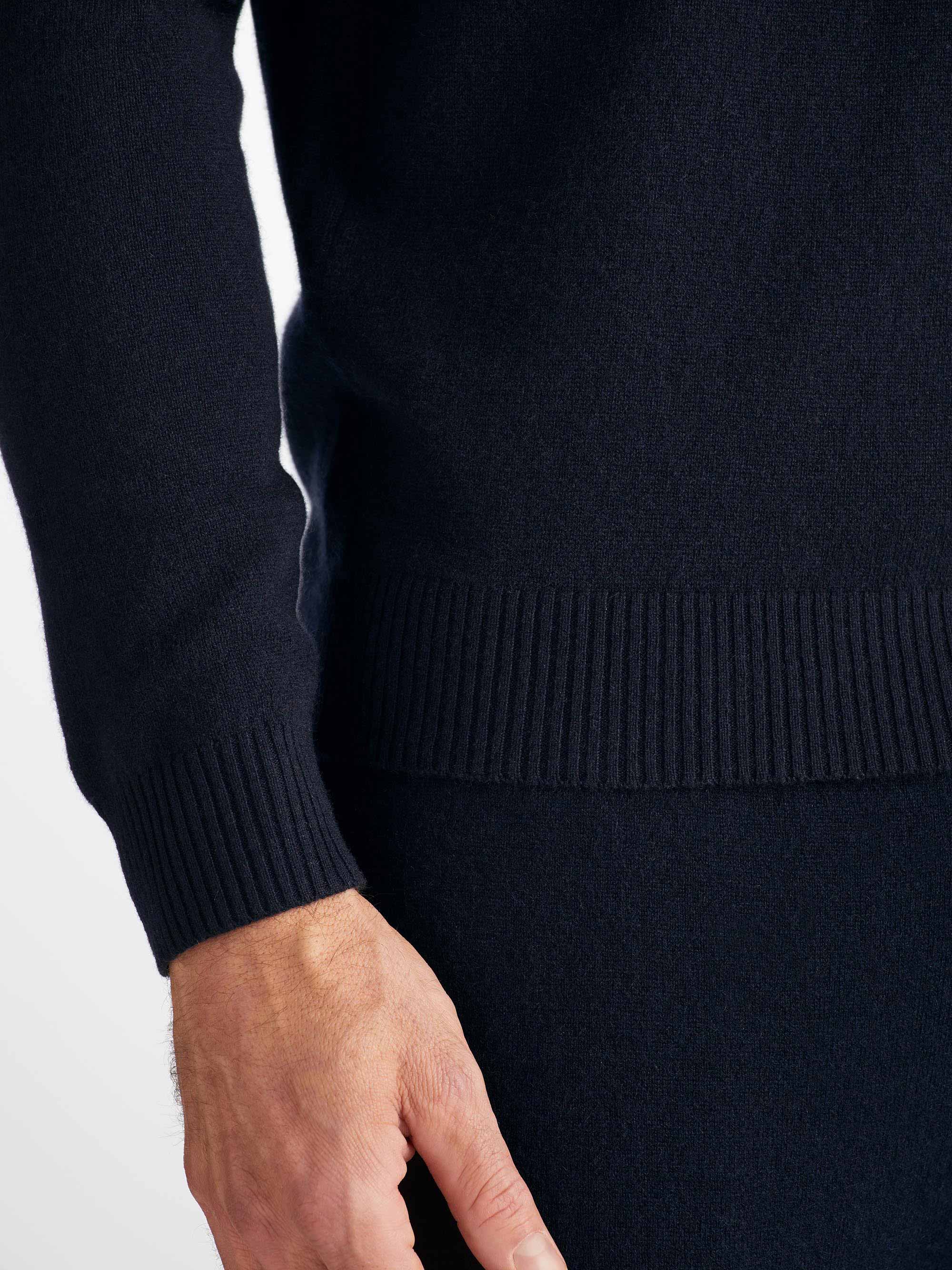 Men's Half-Zip Sweater Finley Cashmere Navy