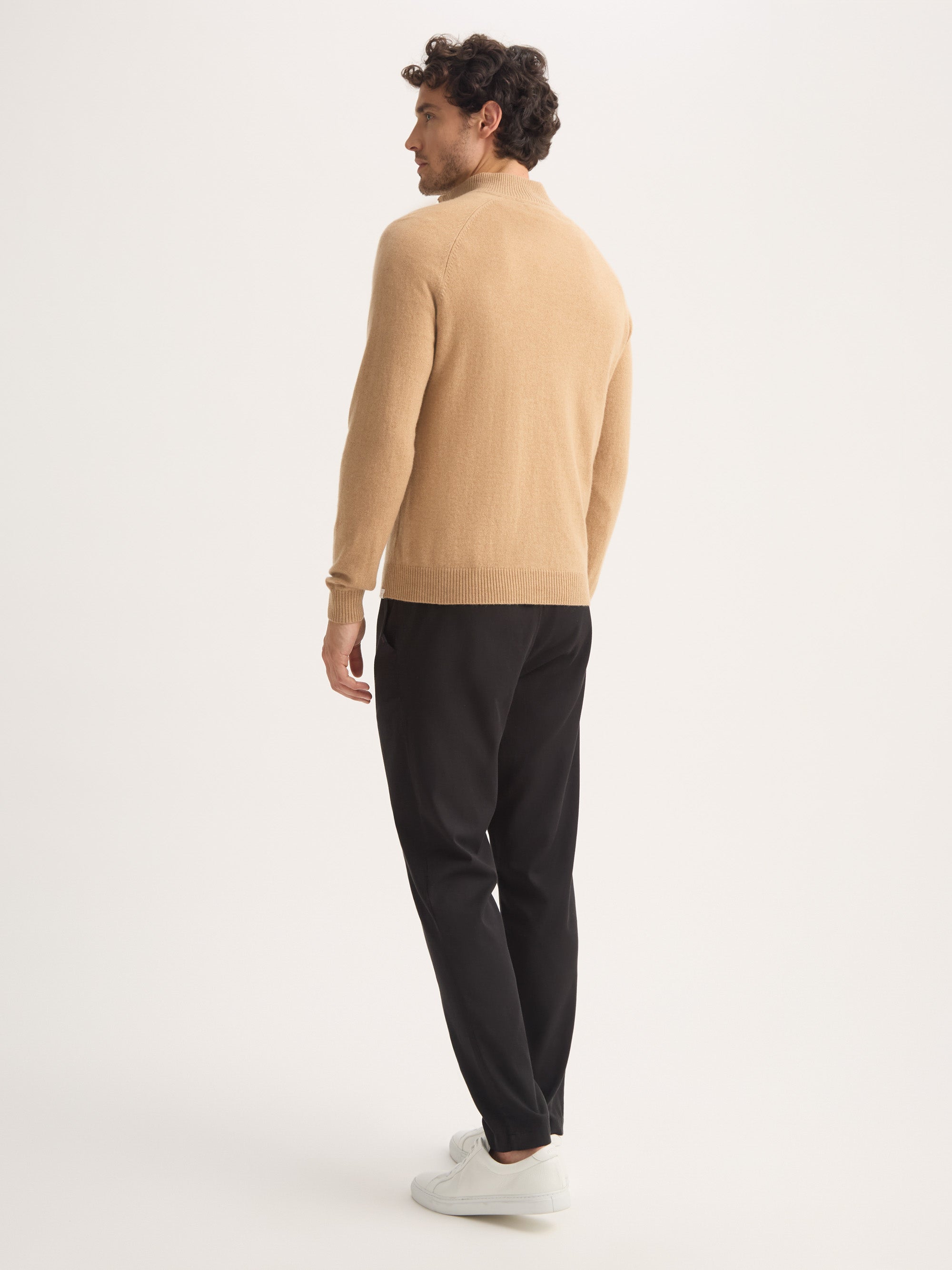 Men's Half-Zip Sweater Finley Cashmere Camel