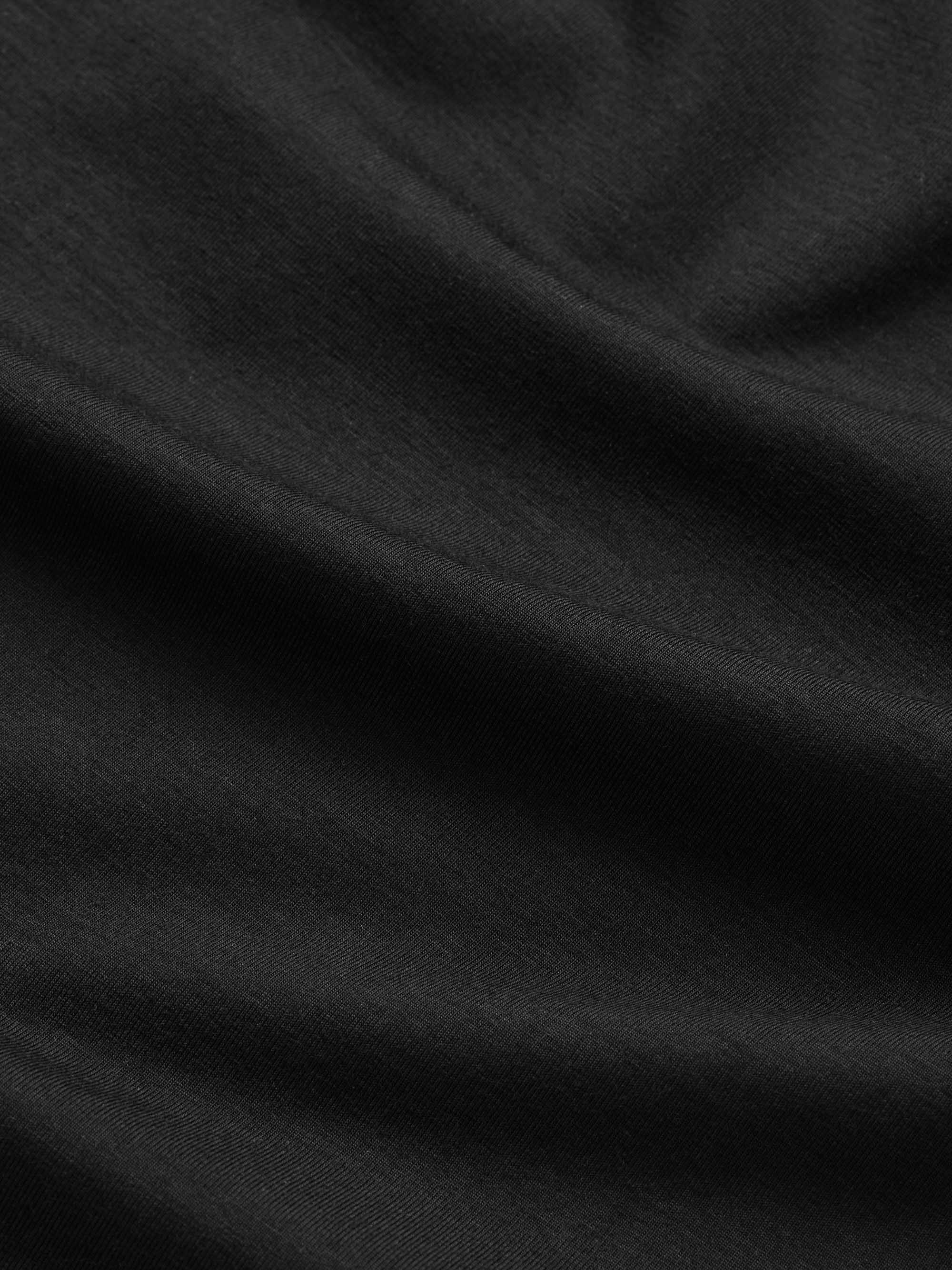 Men's V-Neck T-Shirt Basel Micro Modal Stretch Black