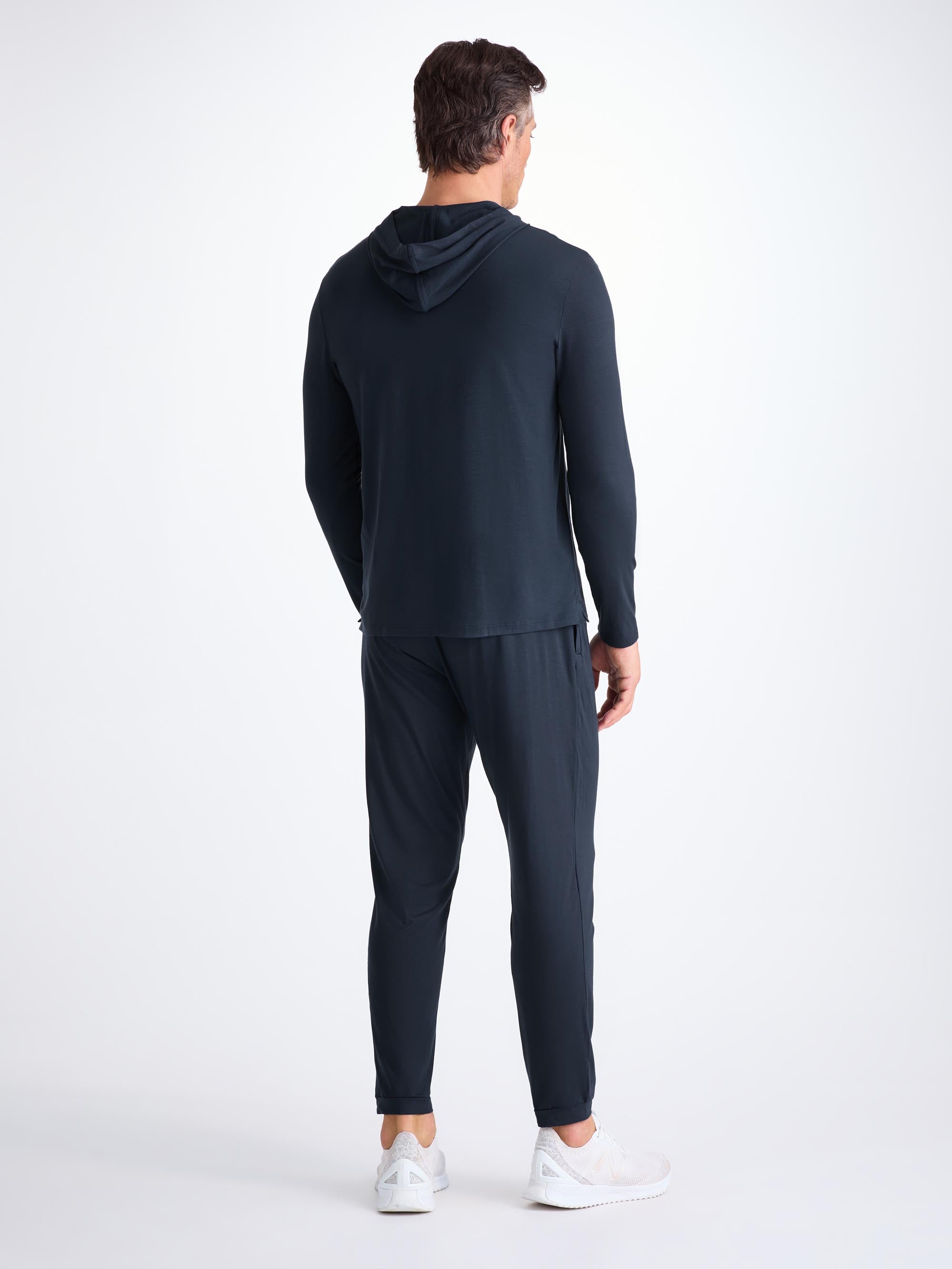 Men's Pullover Hoodie Basel Micro Modal Stretch Navy