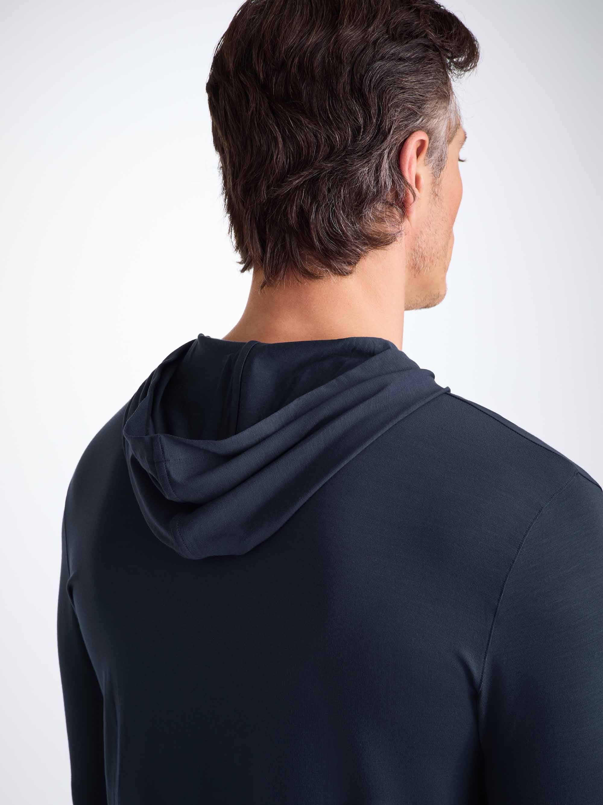 Men's Pullover Hoodie Basel Micro Modal Stretch Navy