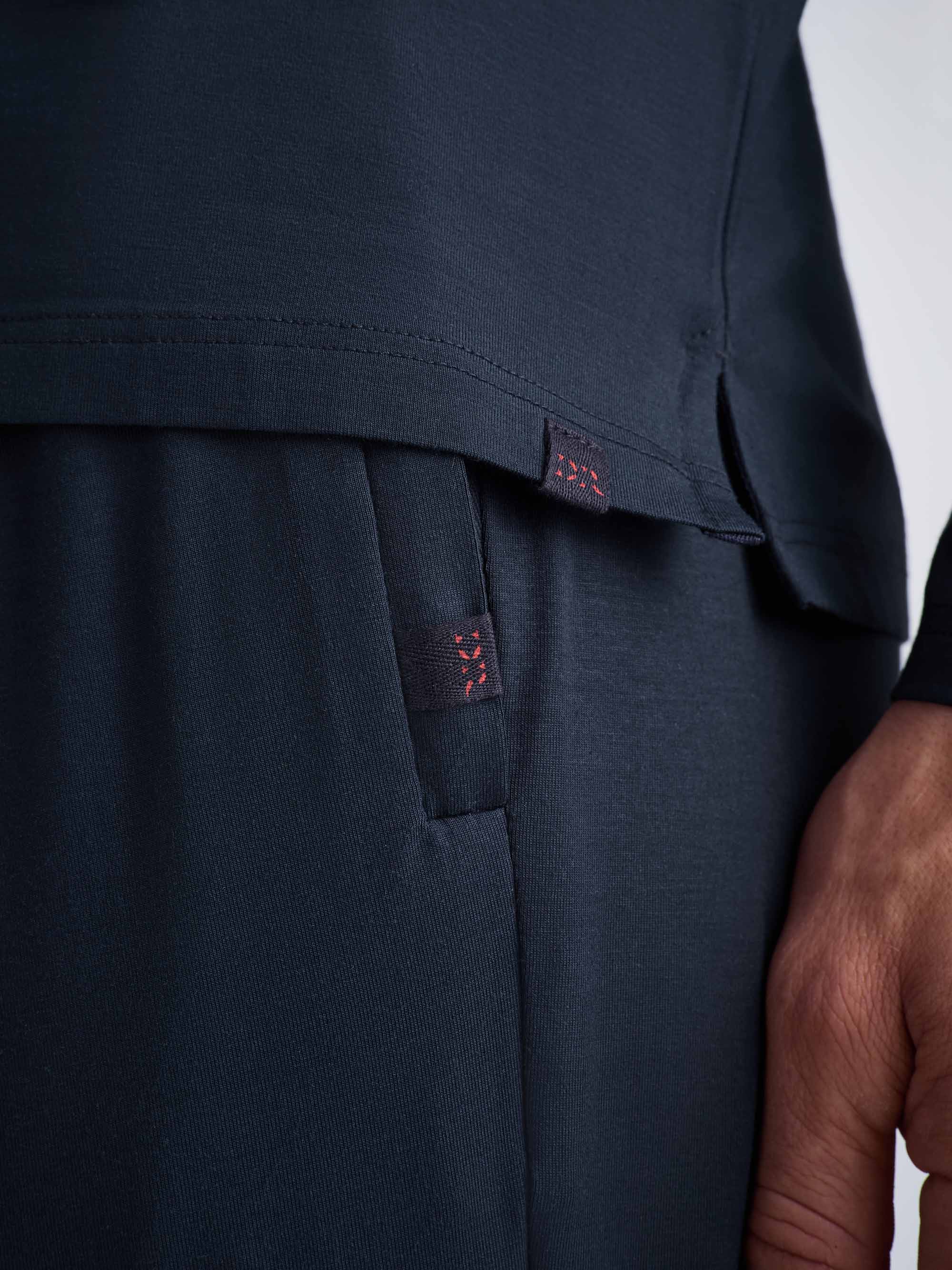 Men's Pullover Hoodie Basel Micro Modal Stretch Navy