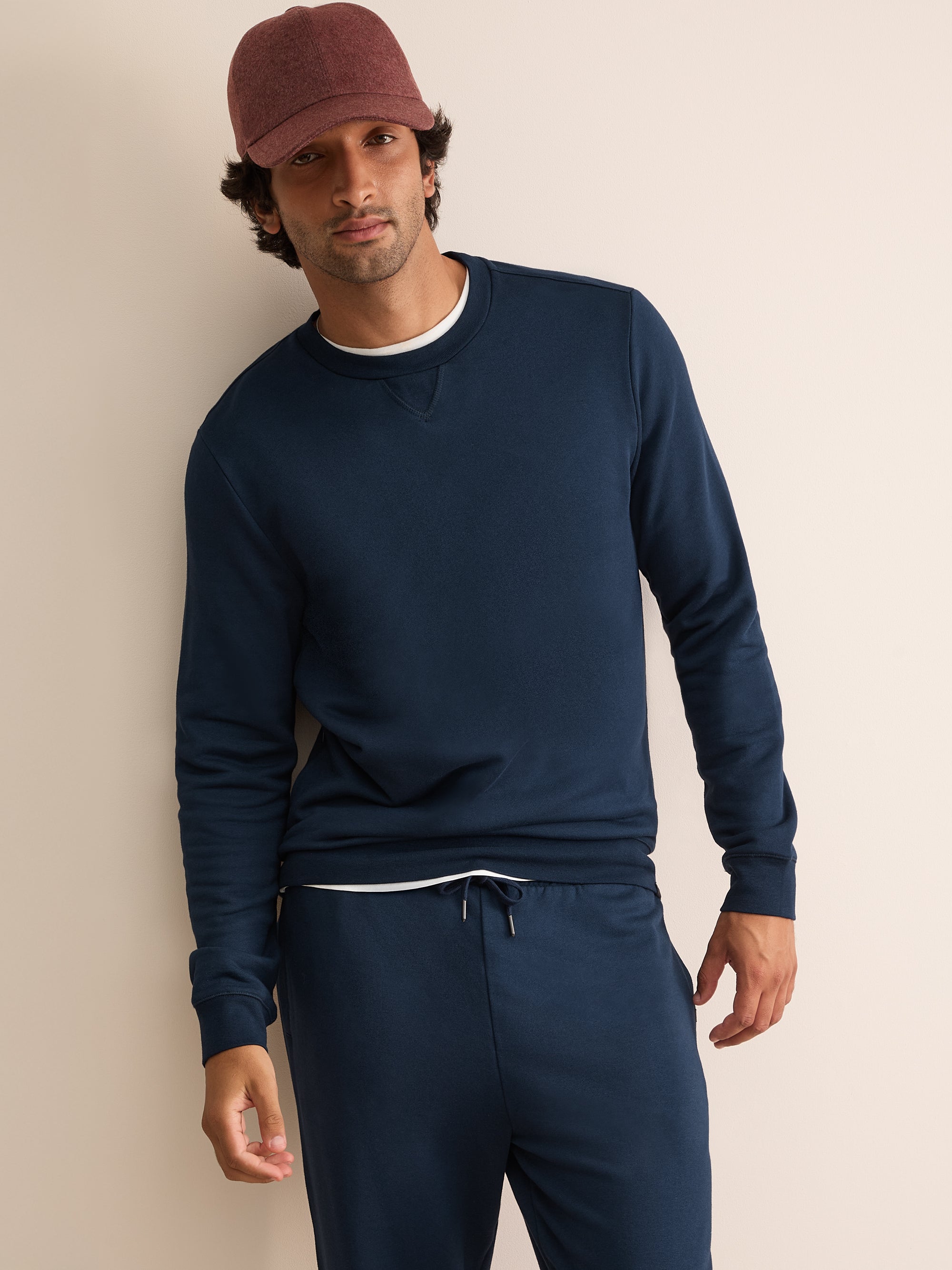 Harley Cotton Modal Sweatshirt Navy Blue