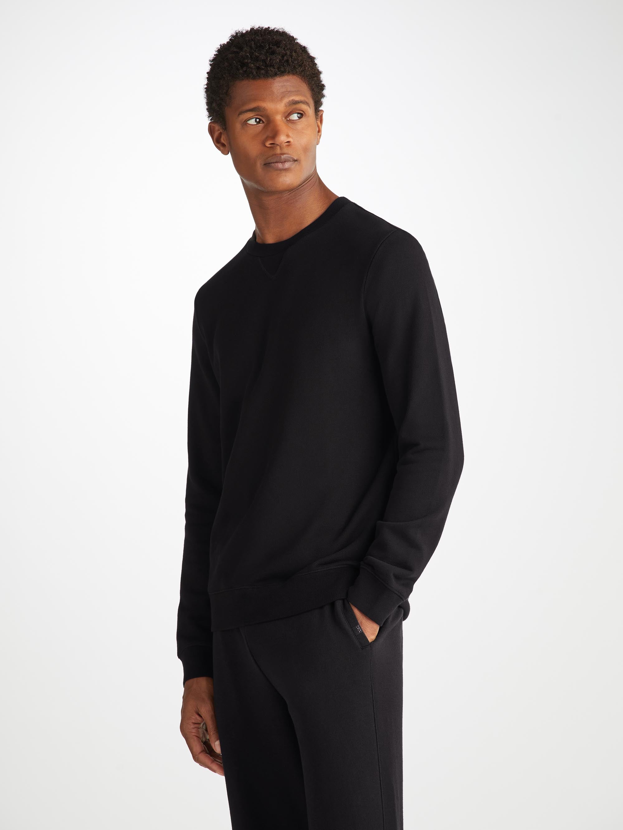 Men's Sweatshirt Quinn Cotton Modal Black