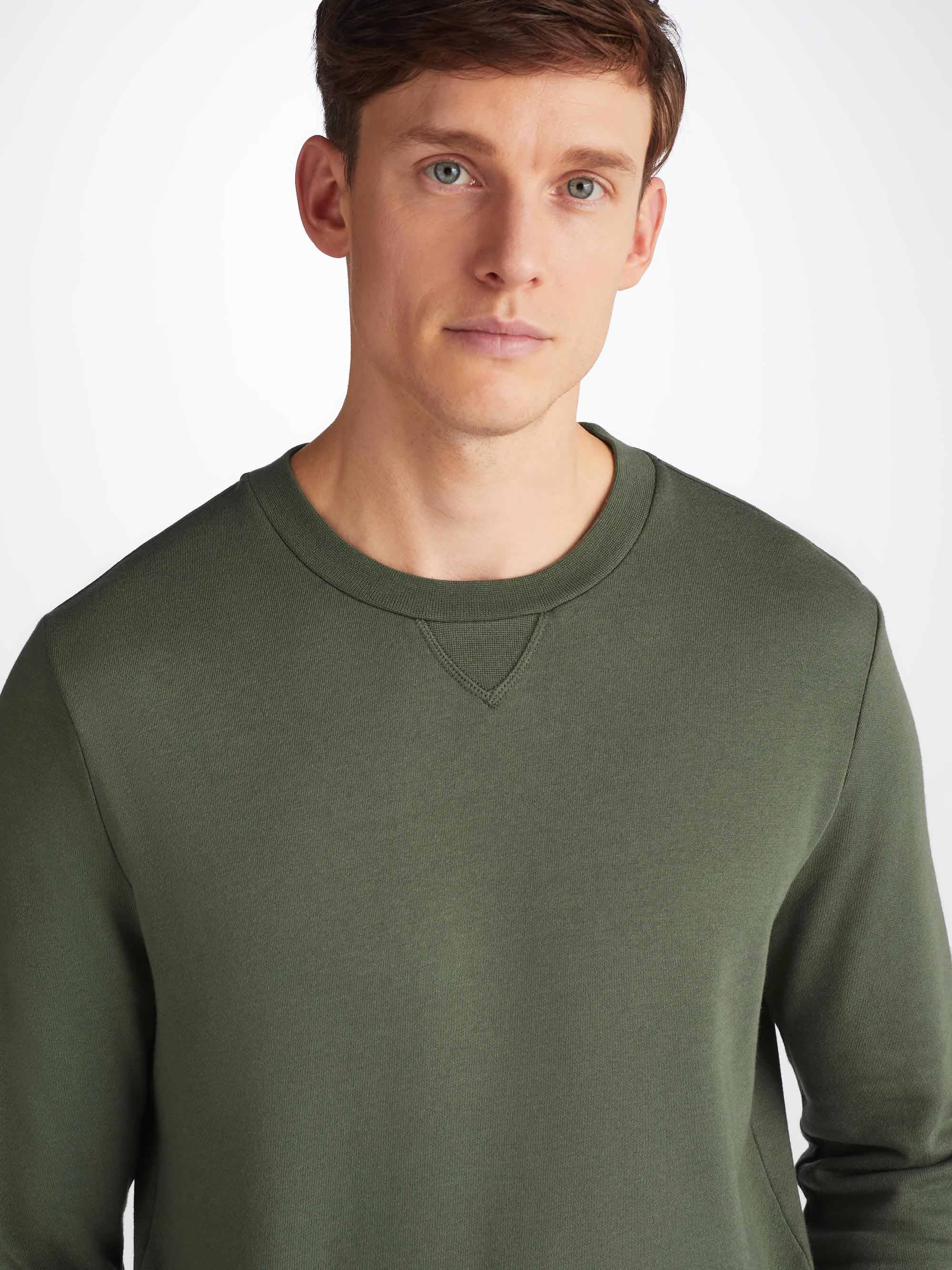 Men's Sweatshirt Quinn Cotton Modal Soft Green