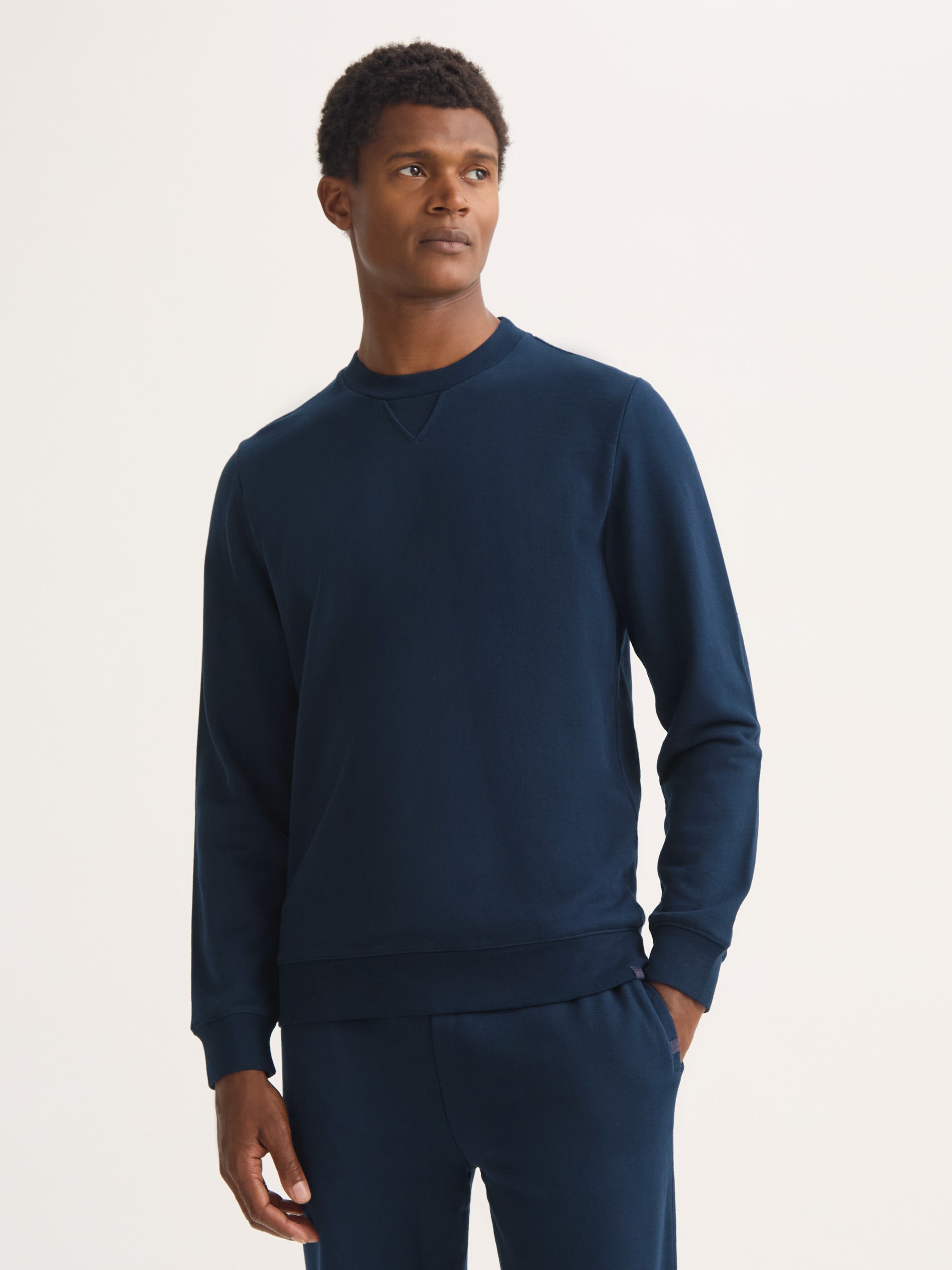 Men's Sweatshirt Quinn Cotton Modal Navy