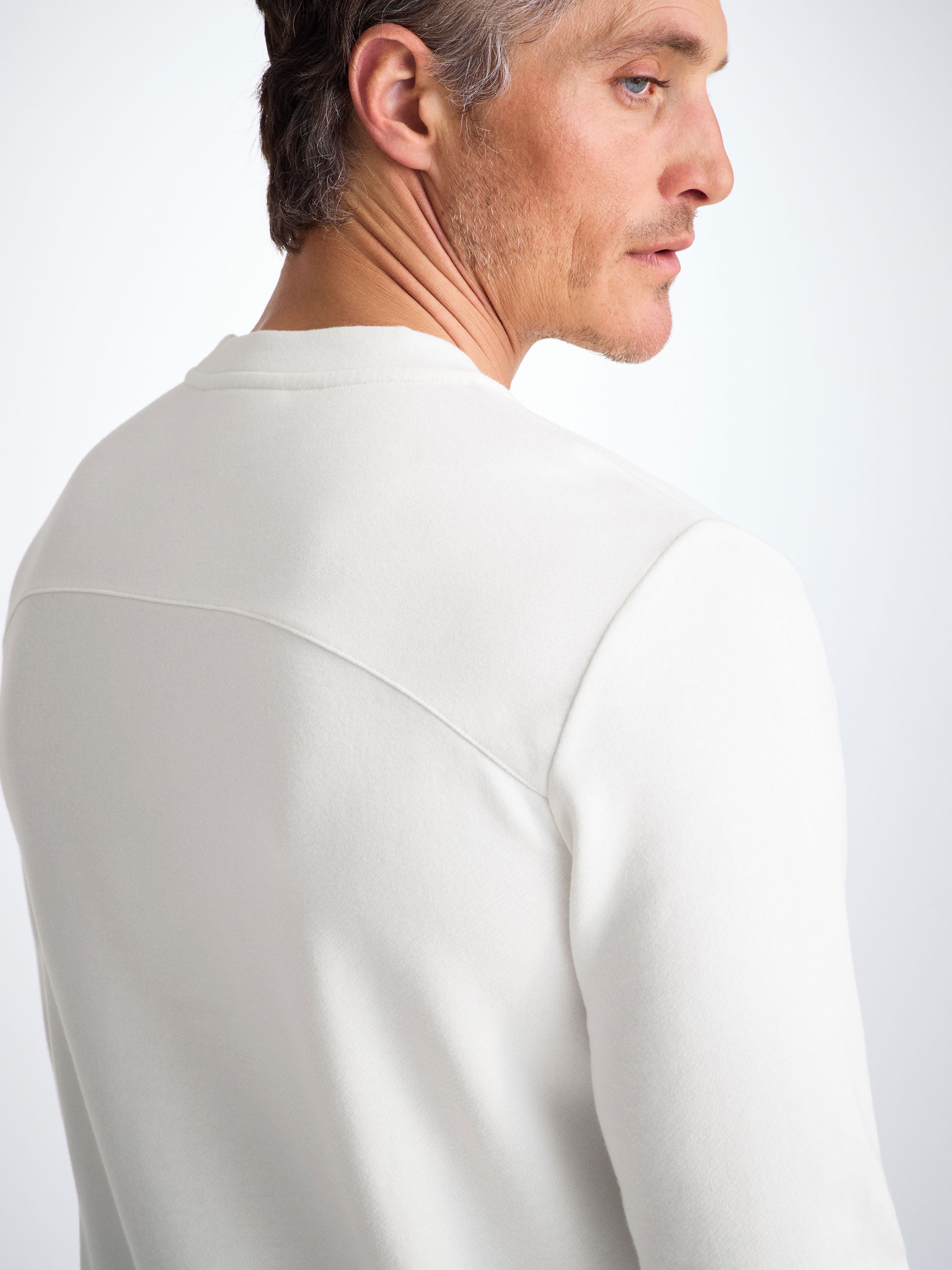 Men's Sweatshirt Quinn Cotton Modal White