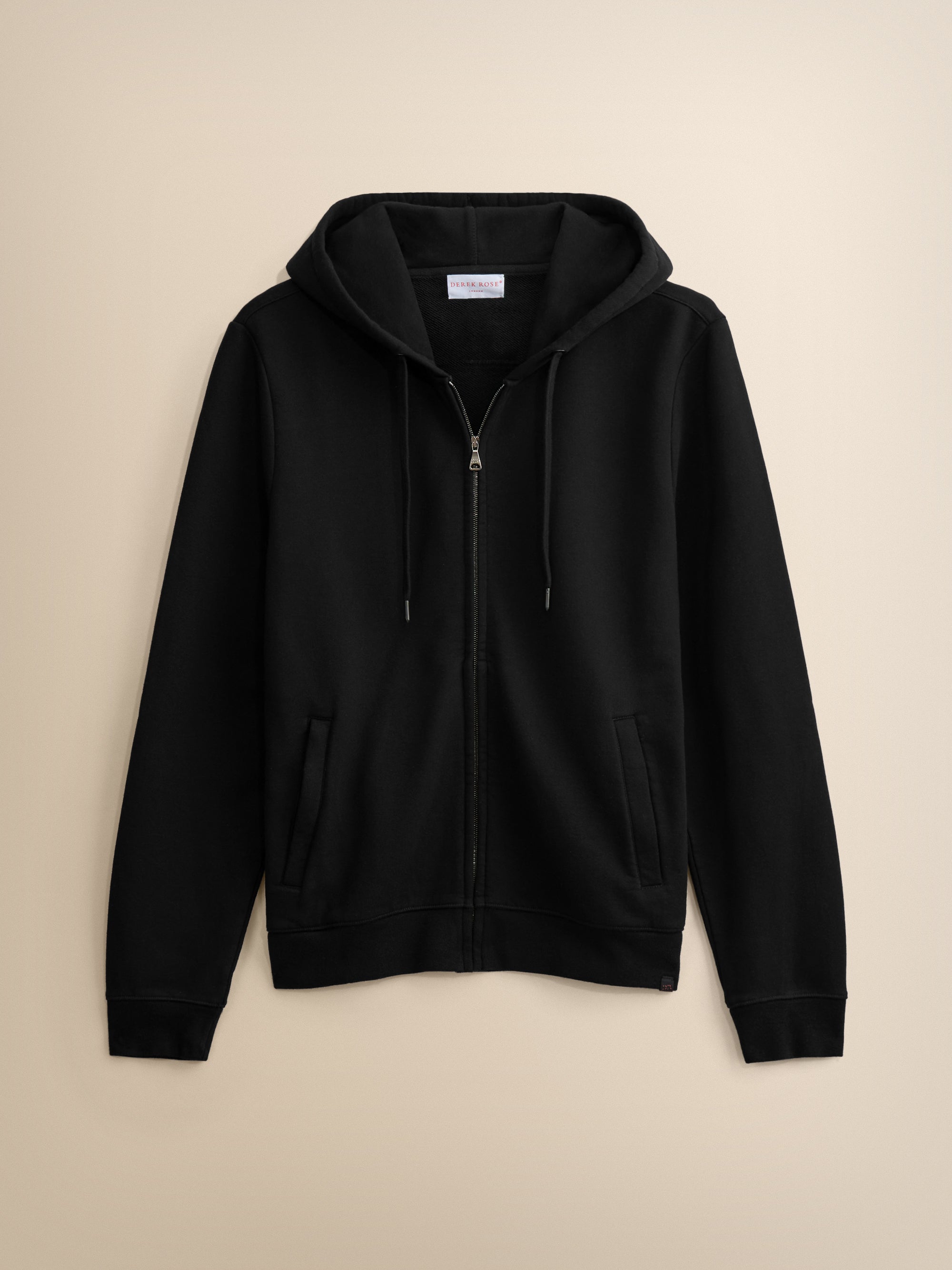 Harley Cotton Modal Zip Up Hoodie Black