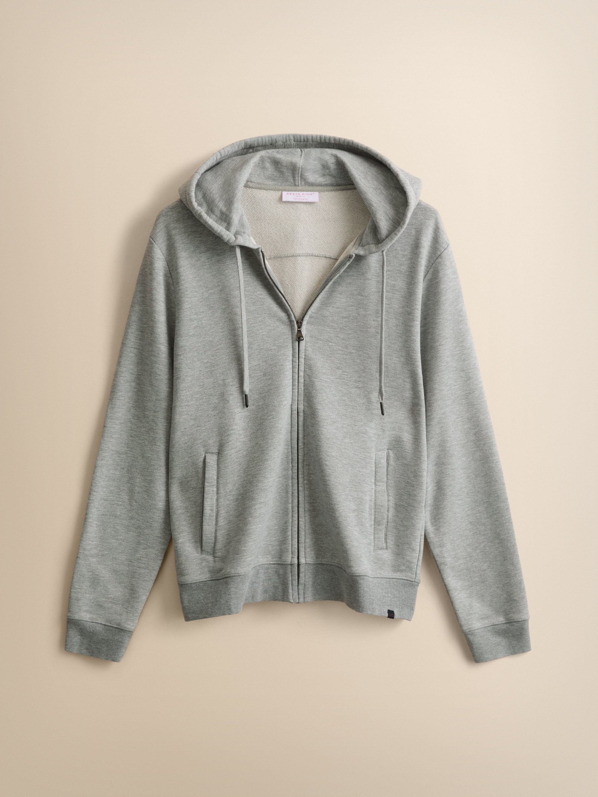 Harley Cotton Modal Zip Up Hoodie Silver