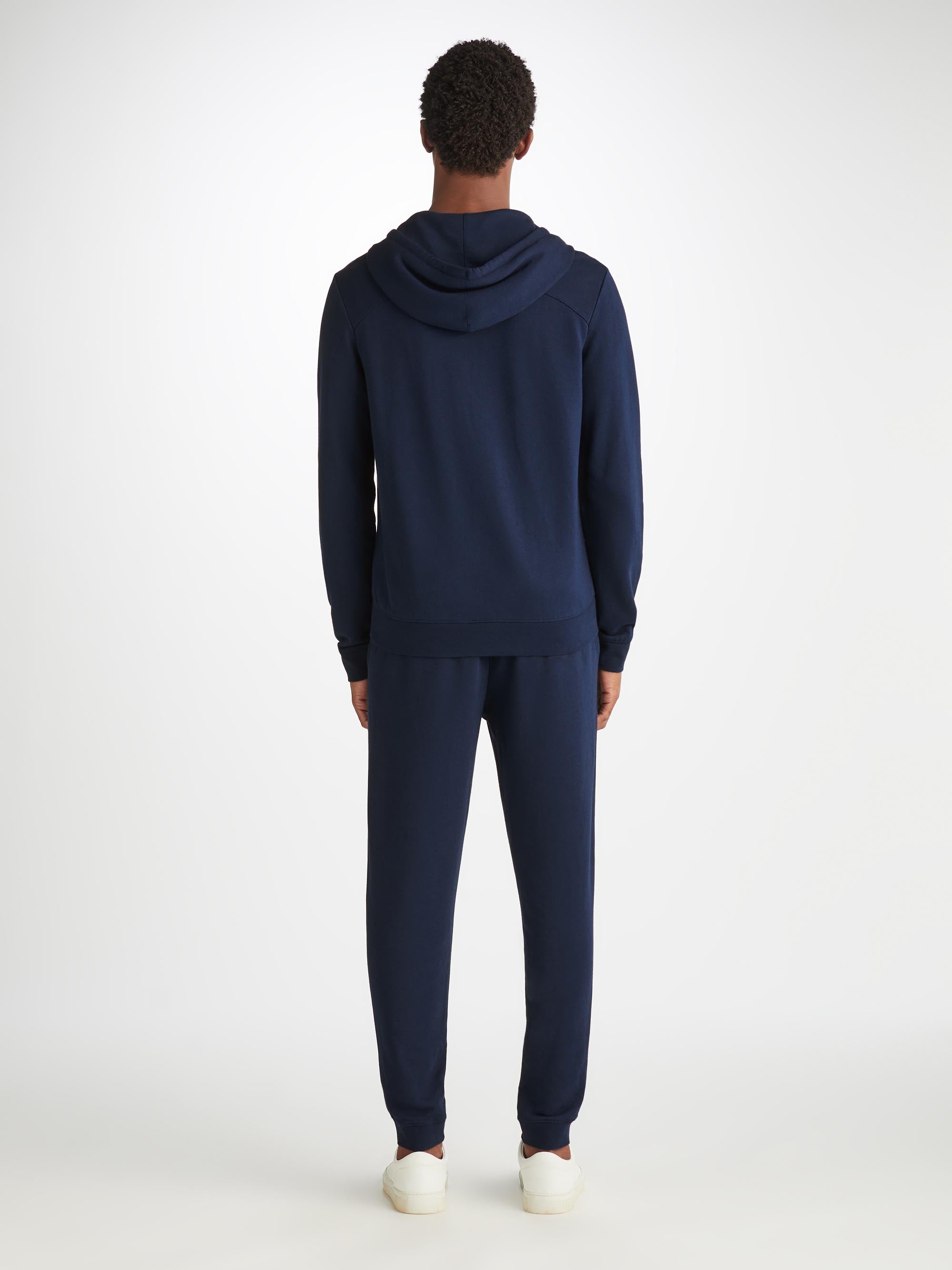 Men's Zip Up Hoodie Quinn Cotton Modal Navy
