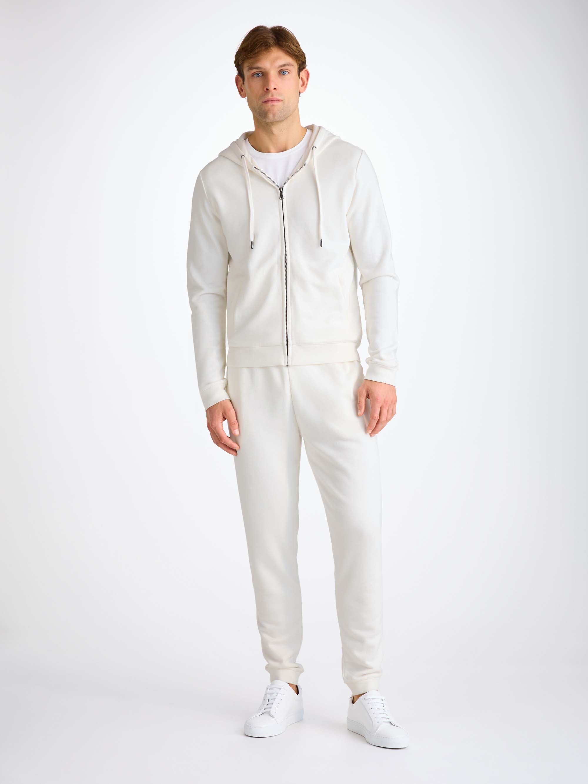 Men's Hoodie Quinn Cotton Modal White