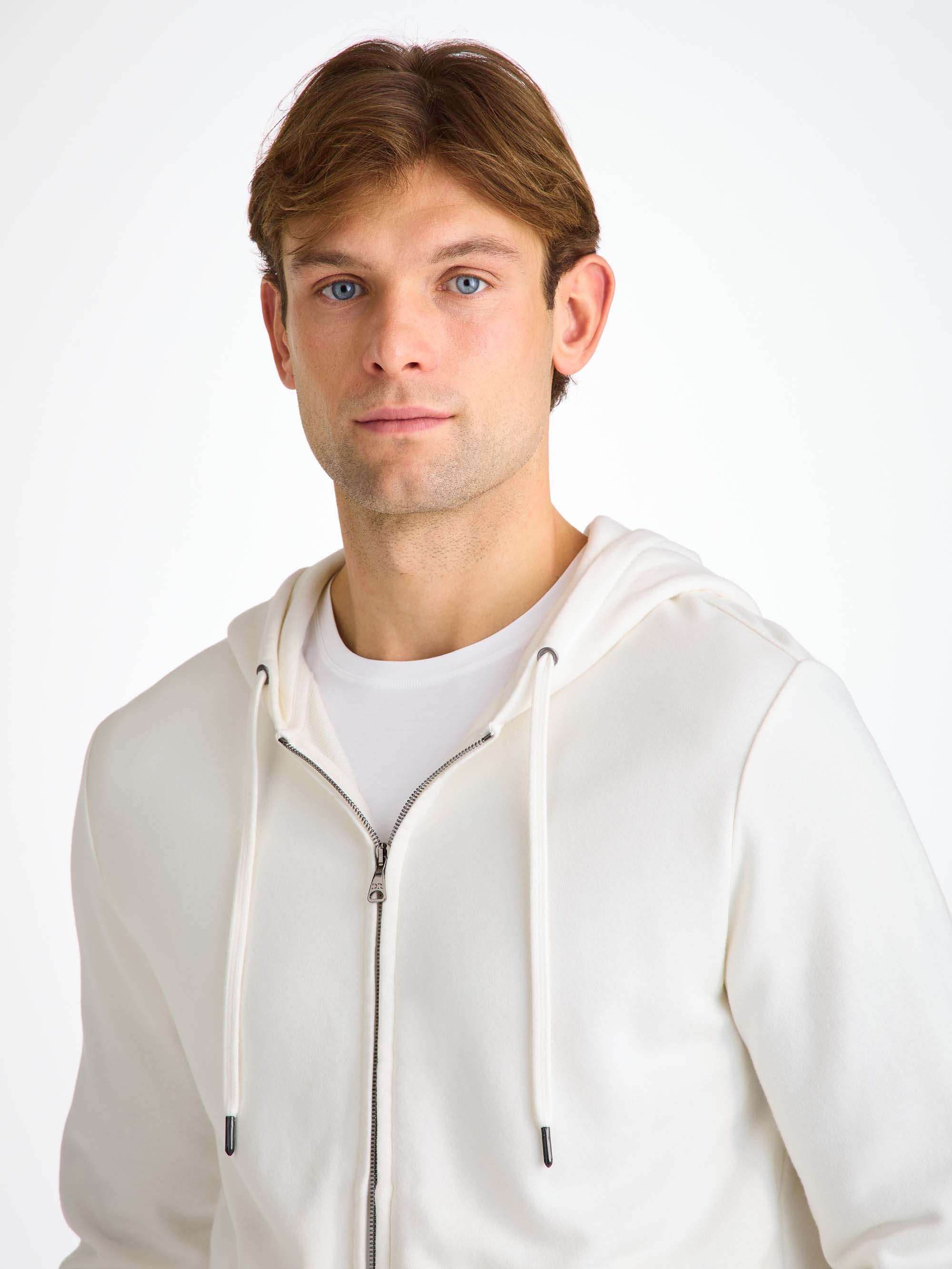 Men's Hoodie Quinn Cotton Modal White
