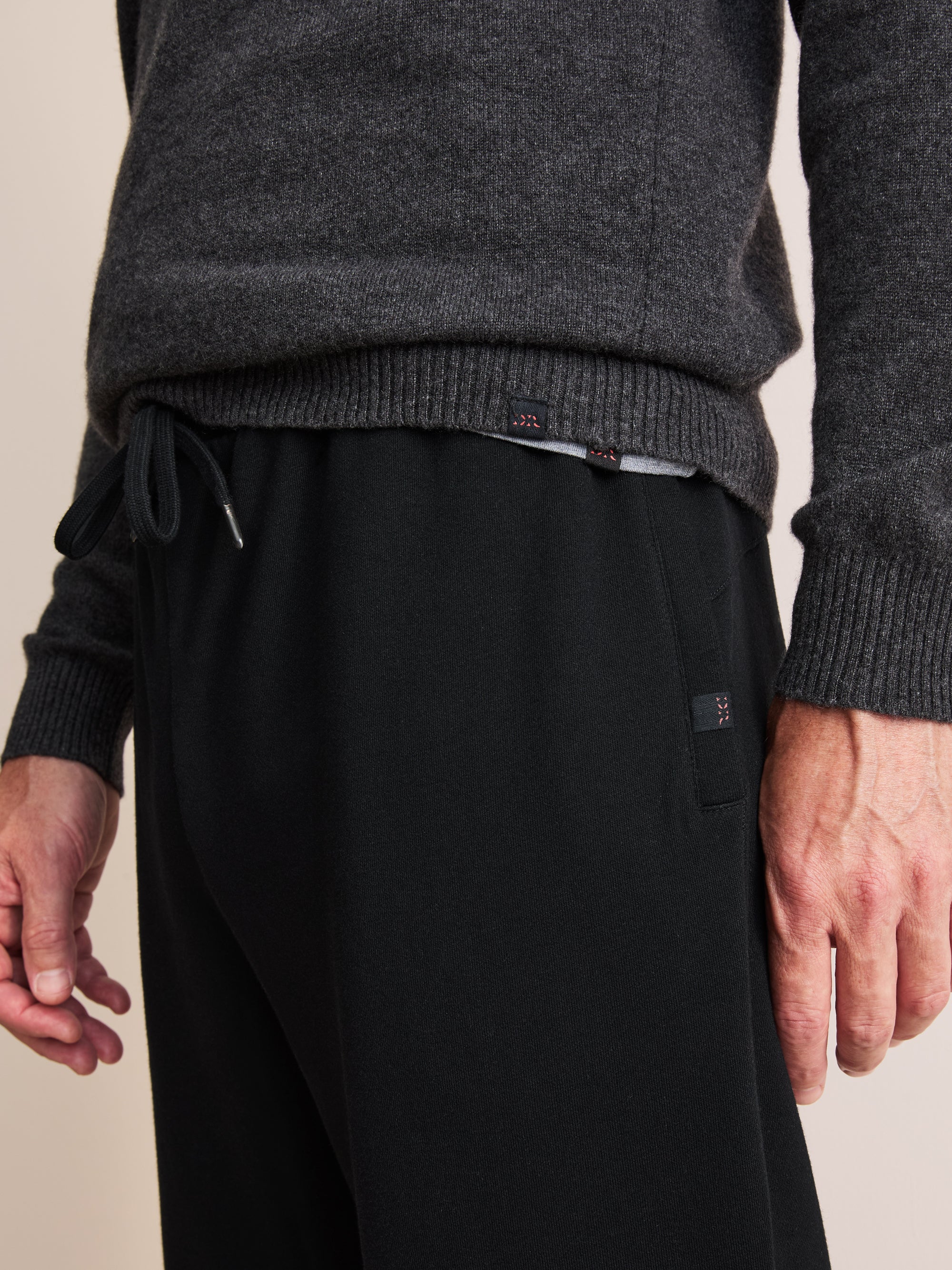 Harley Cotton Modal Cuffed Sweatpants Black