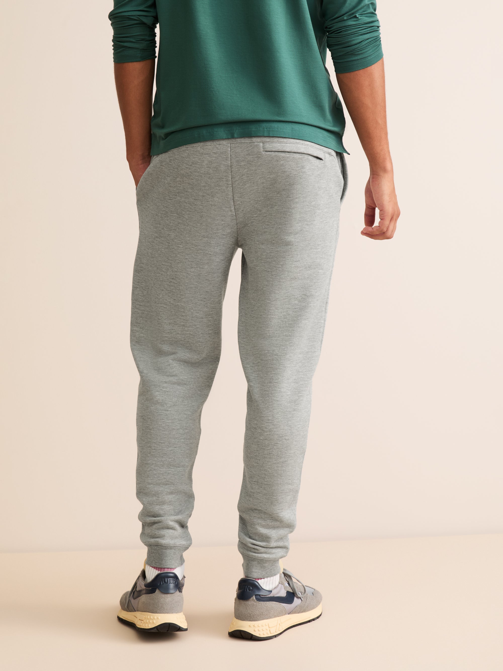 Harley Cotton Modal Cuffed Sweatpants Silver Gray