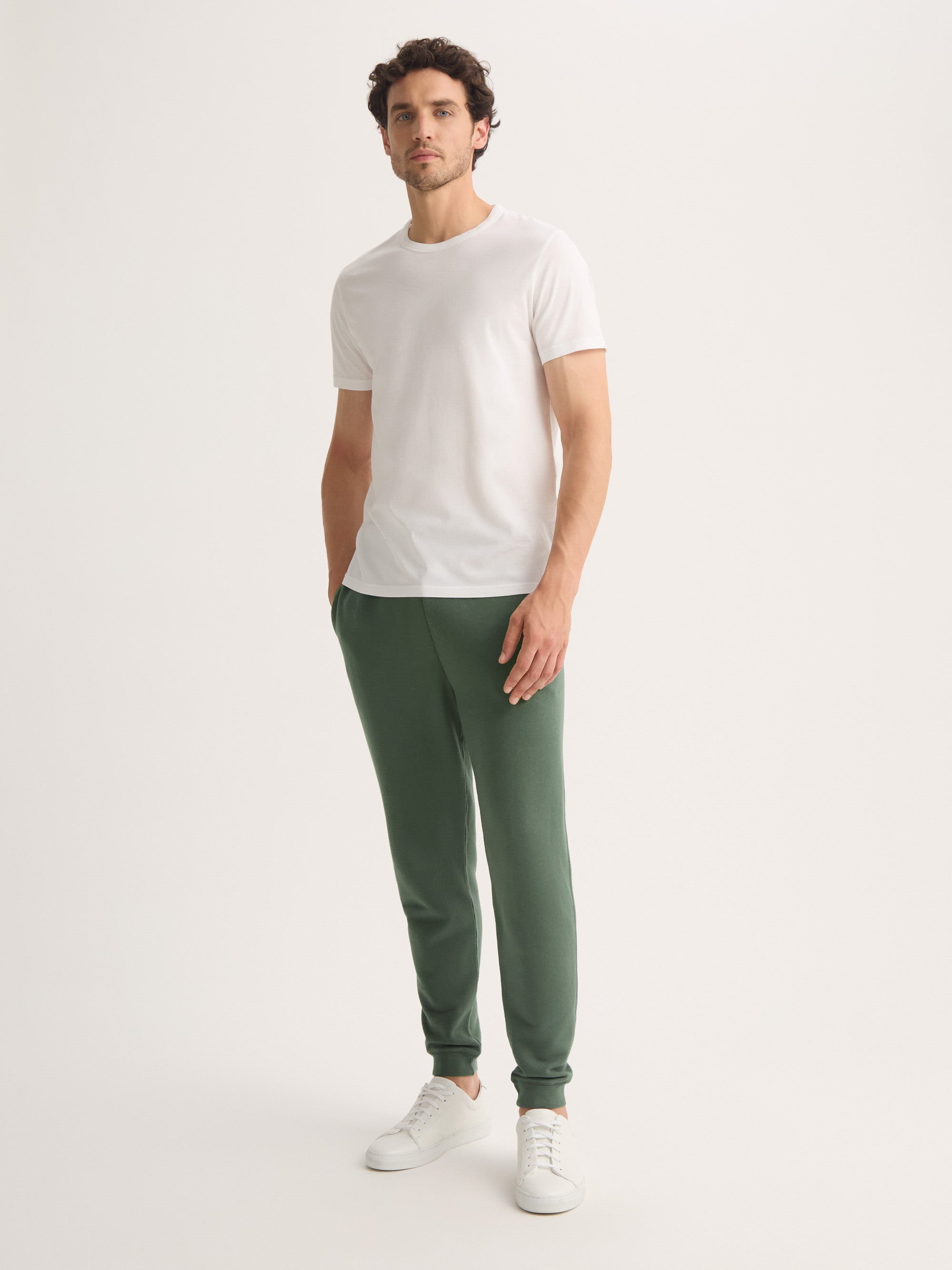 Men's Sweatpants Quinn Cotton Modal Soft Green
