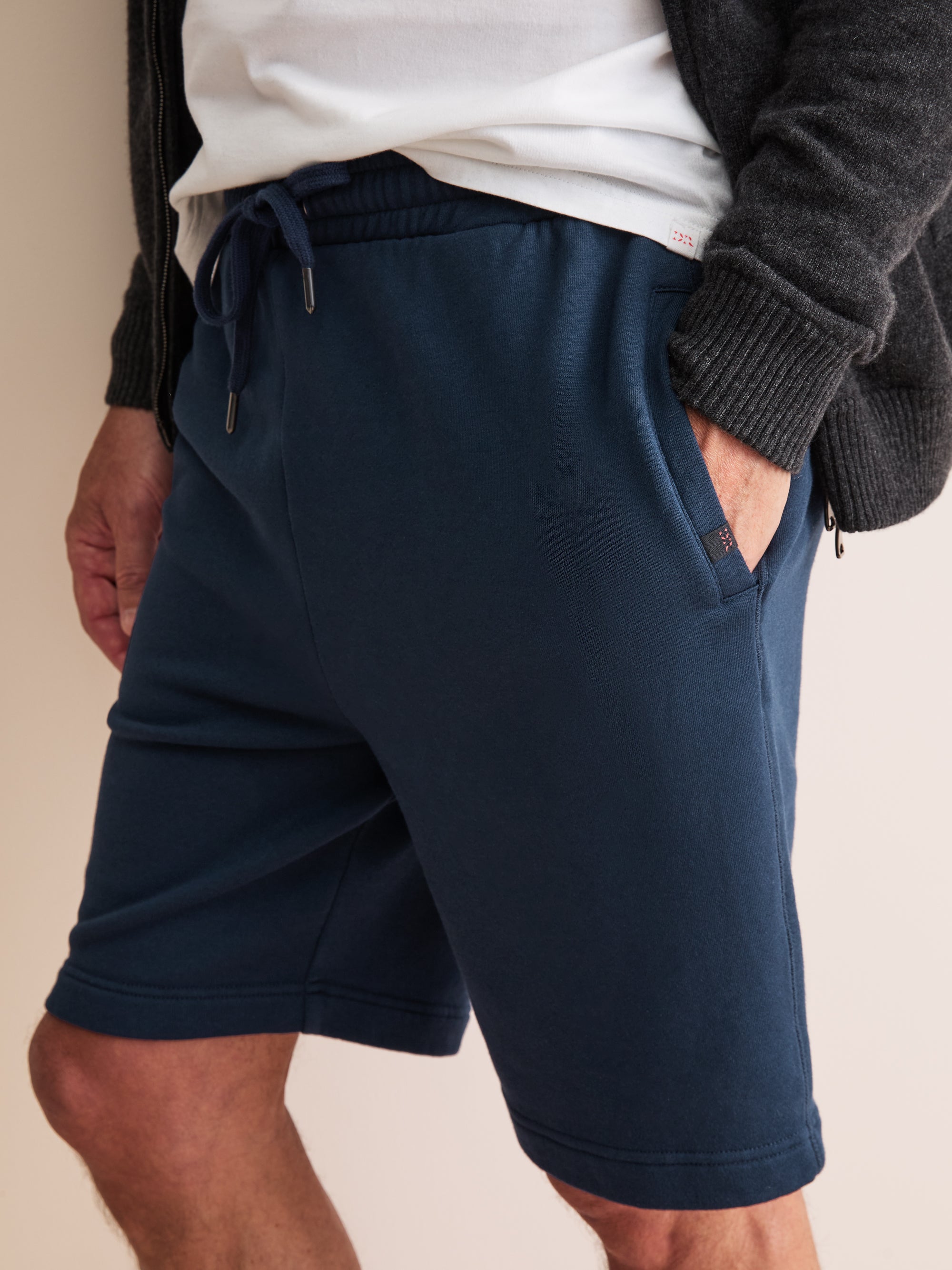 Harley Cotton Modal Sweat Shorts Navy Blue