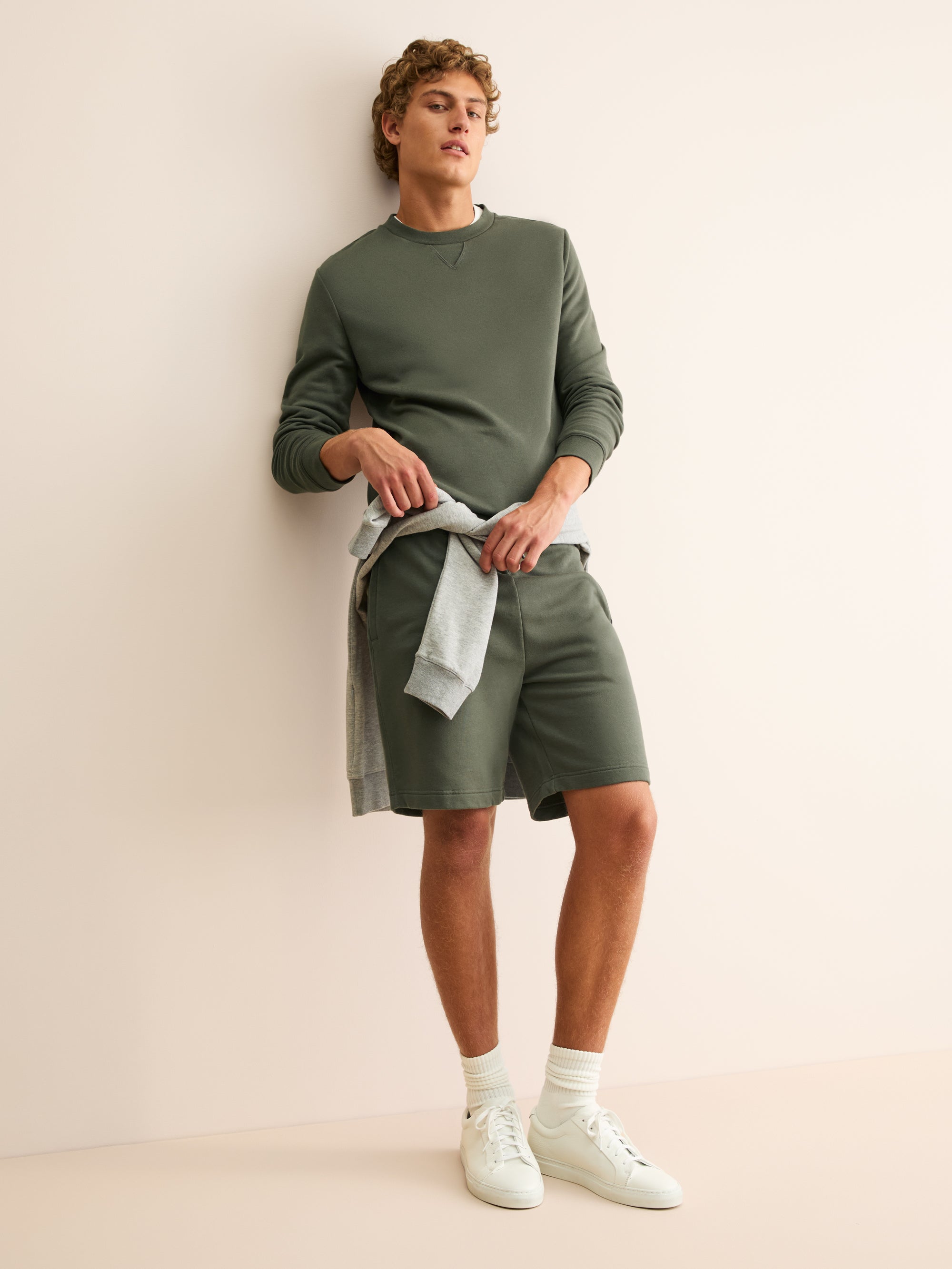 Men's Sweat Shorts Quinn Cotton Modal Khaki