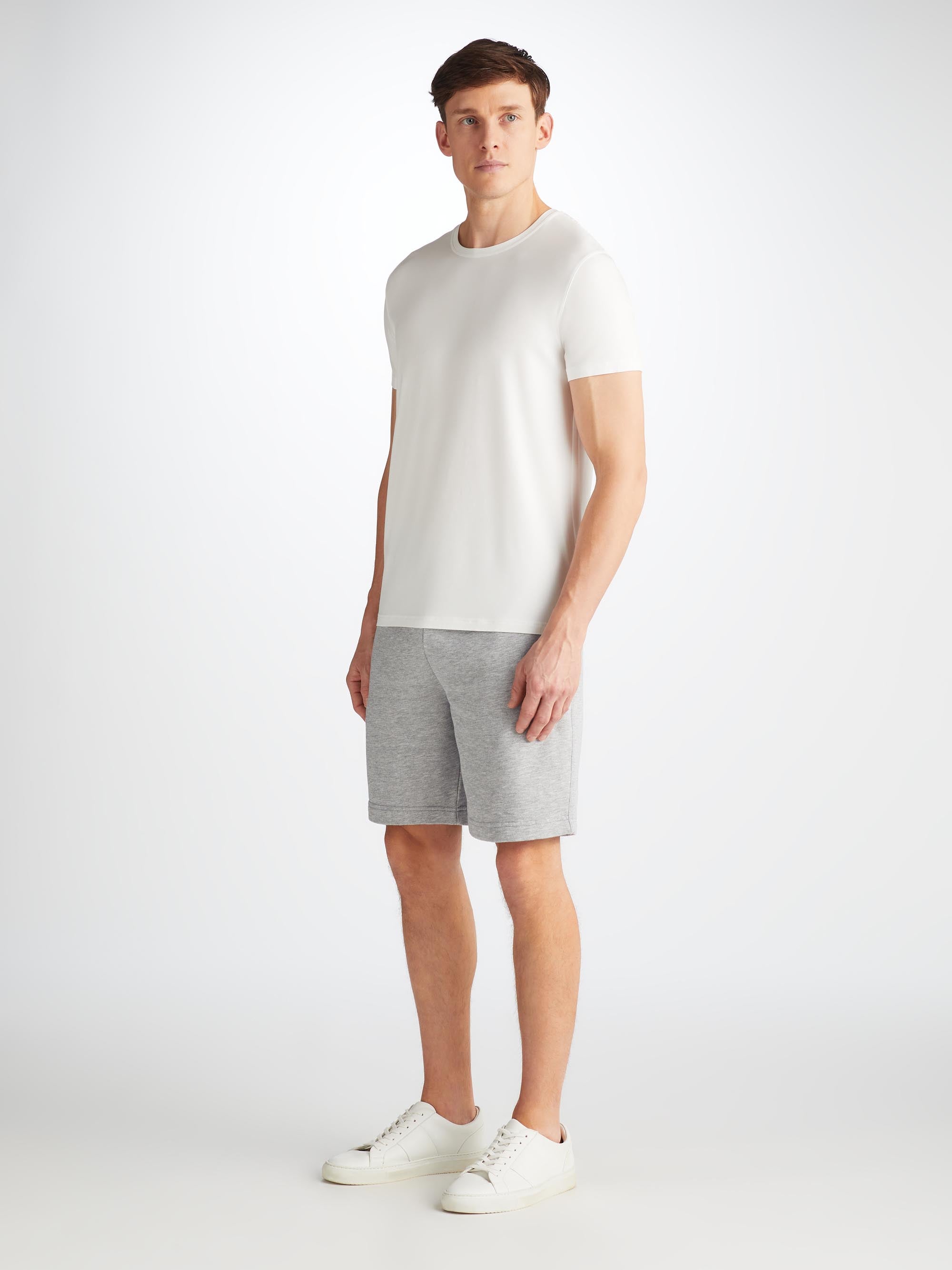 Men's Sweat Shorts Quinn Cotton Modal Silver
