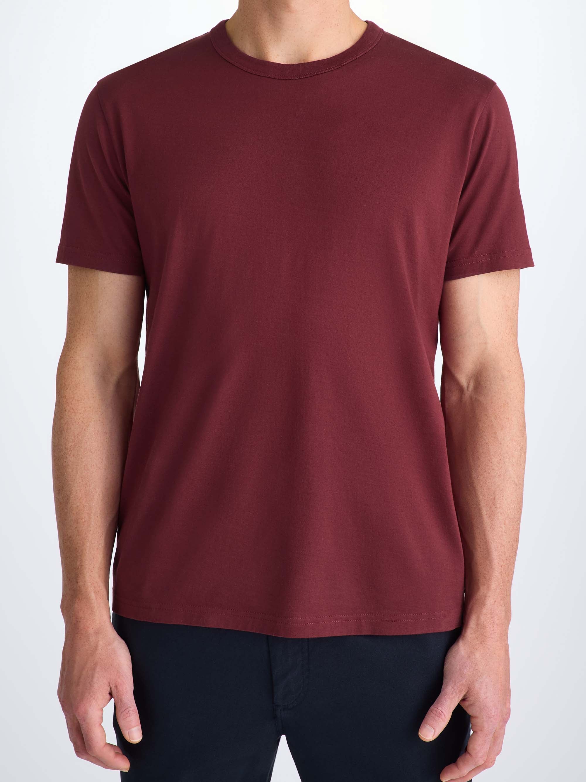 Men's T-Shirt Barny Pima Cotton Burgundy