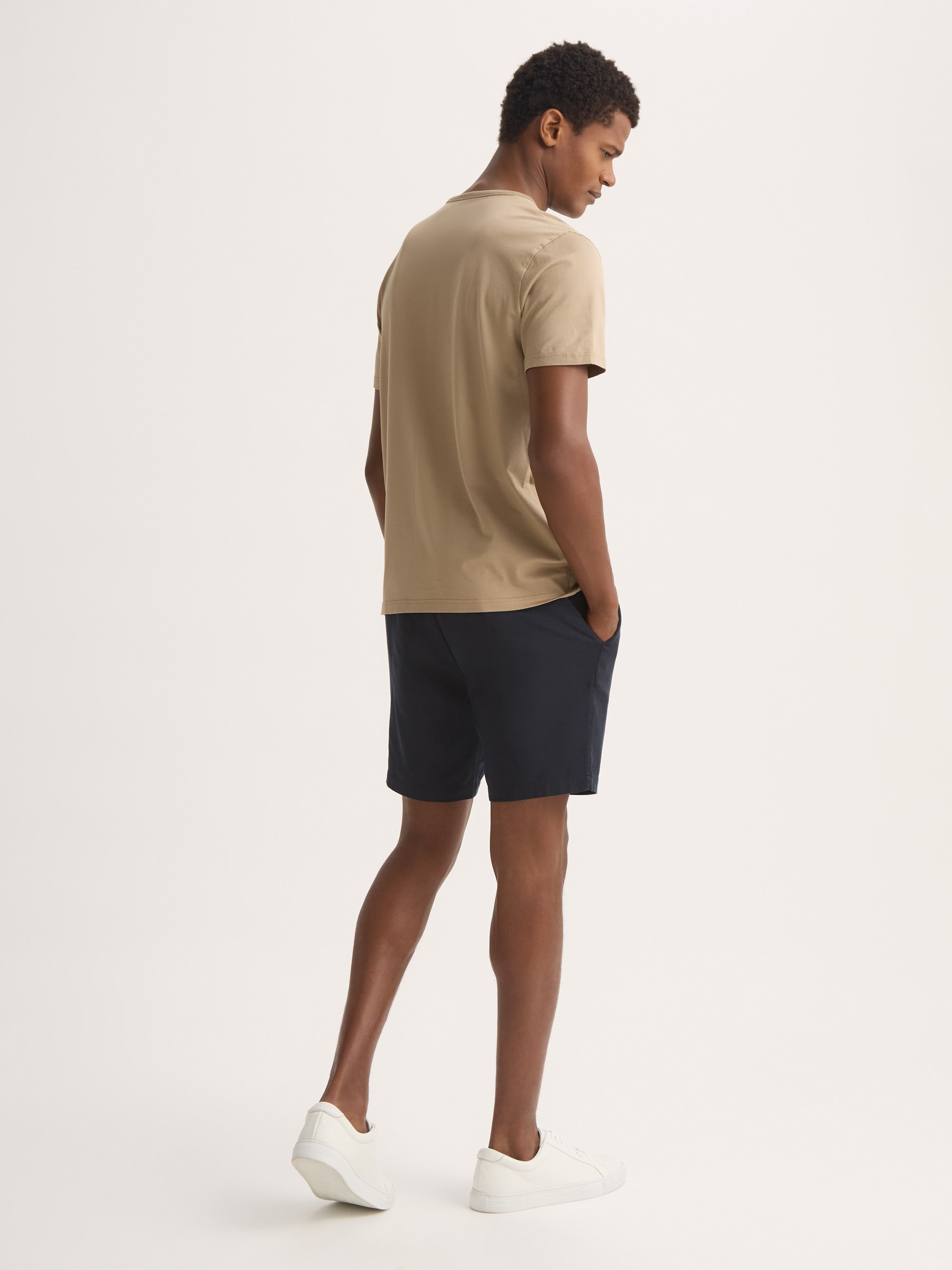 Men's V-Neck T-Shirt Barny Pima Cotton Taupe